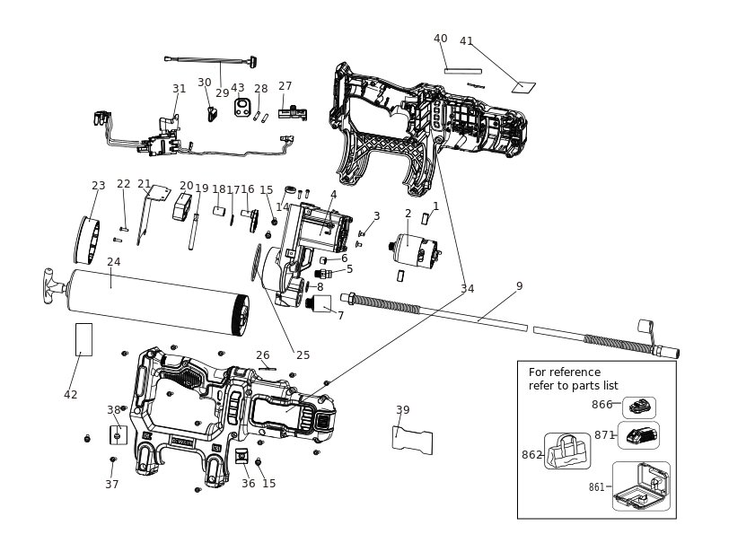 DEWALT PISTOL DE GRESARE CU ACUMULATOR (Type 1)