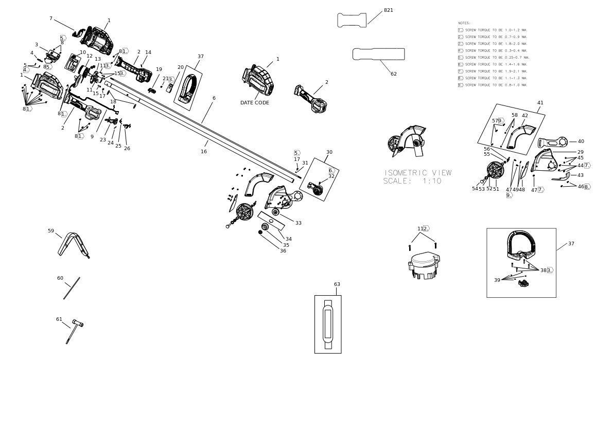 DEWALT TAIETOR DE MARGINI DE GAZON (Type 1)