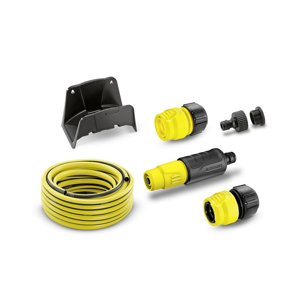 Karcher - Set de furtun 1/2'' - 15m cu cuple, stropitor si suport de perete