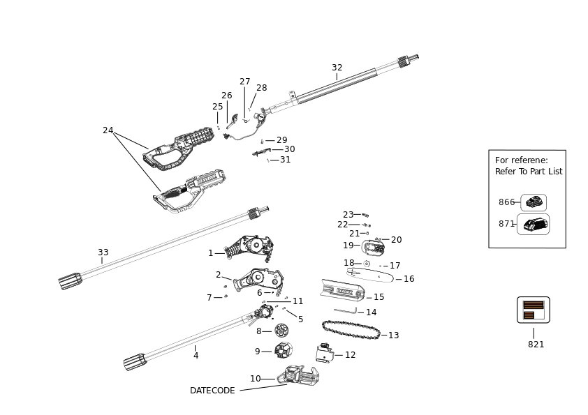 DEWALT ASCUTITOR PENTRU LANT (Type 2)