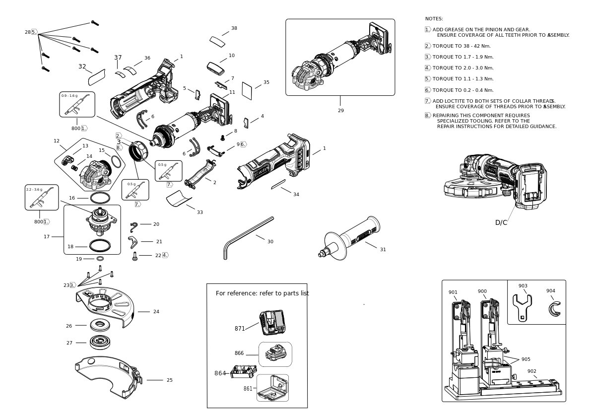 DEWALT POLIZOR UNGHIULAR (Type 1)