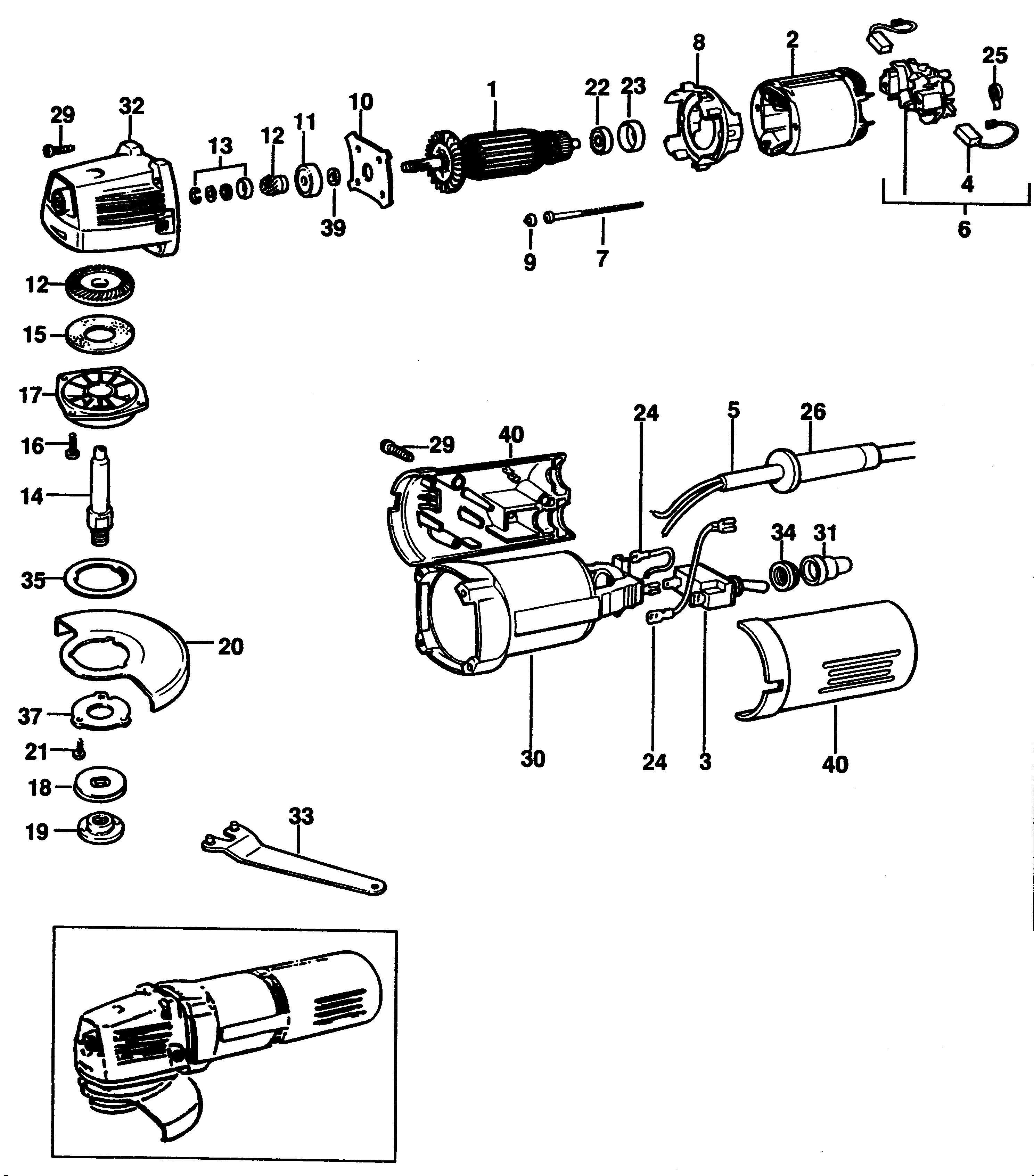 BLACK+DECKER ANGLE GRINDER Type 4
