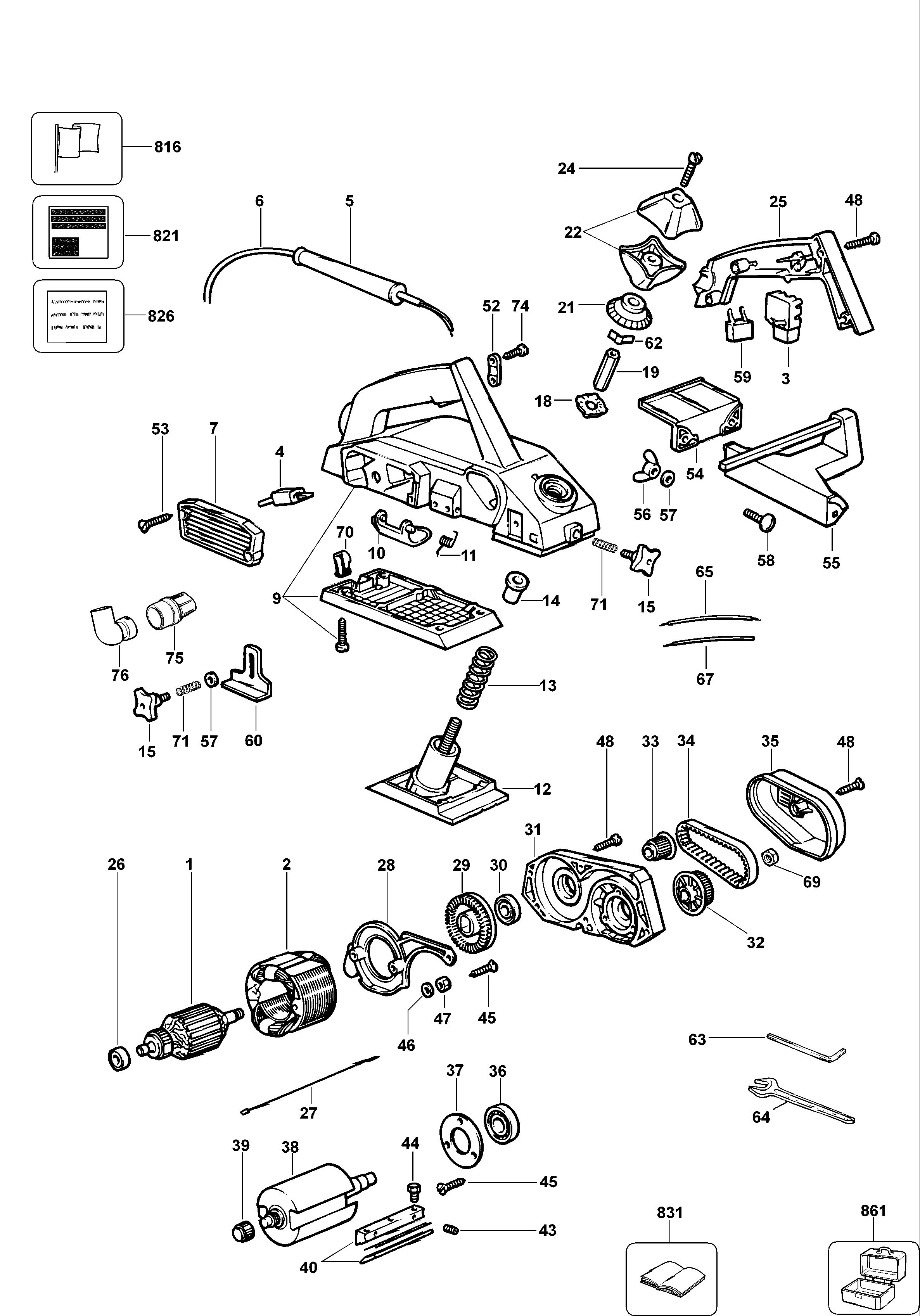 BLACK+DECKER PLANER Type 1