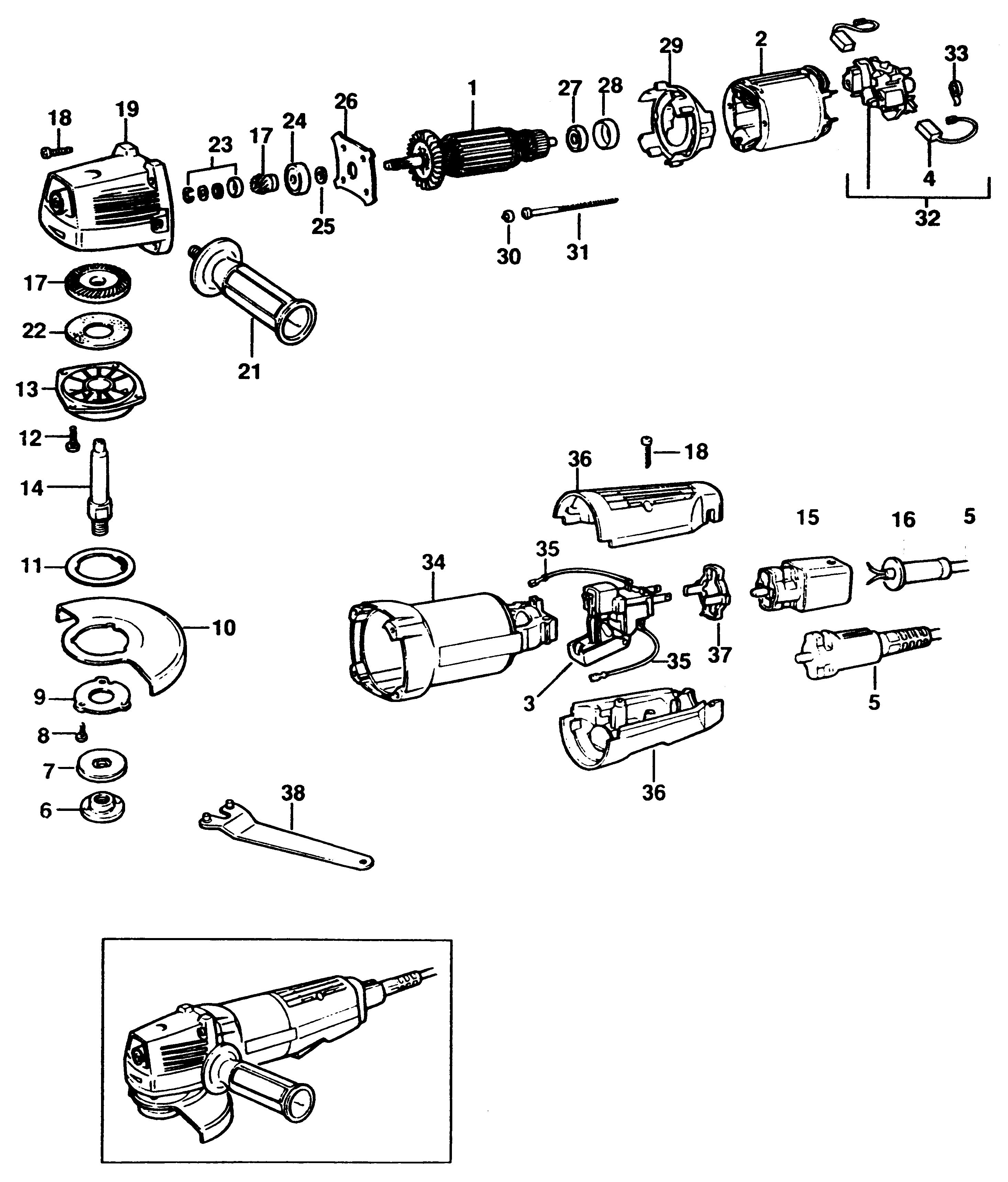BLACK+DECKER ANGLE GRINDER Type 1