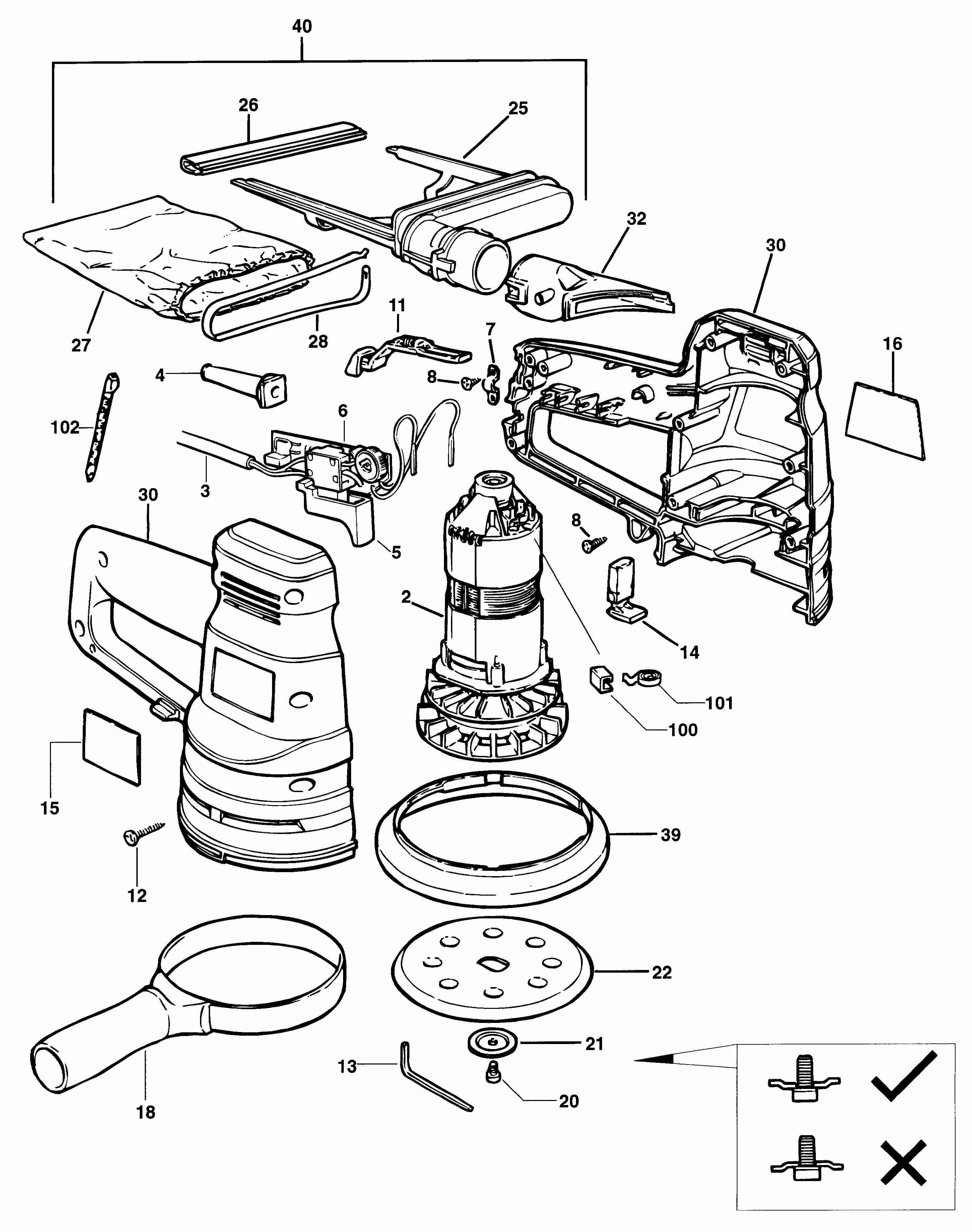 BLACK+DECKER RANDOM ORBIT SANDER Type 1