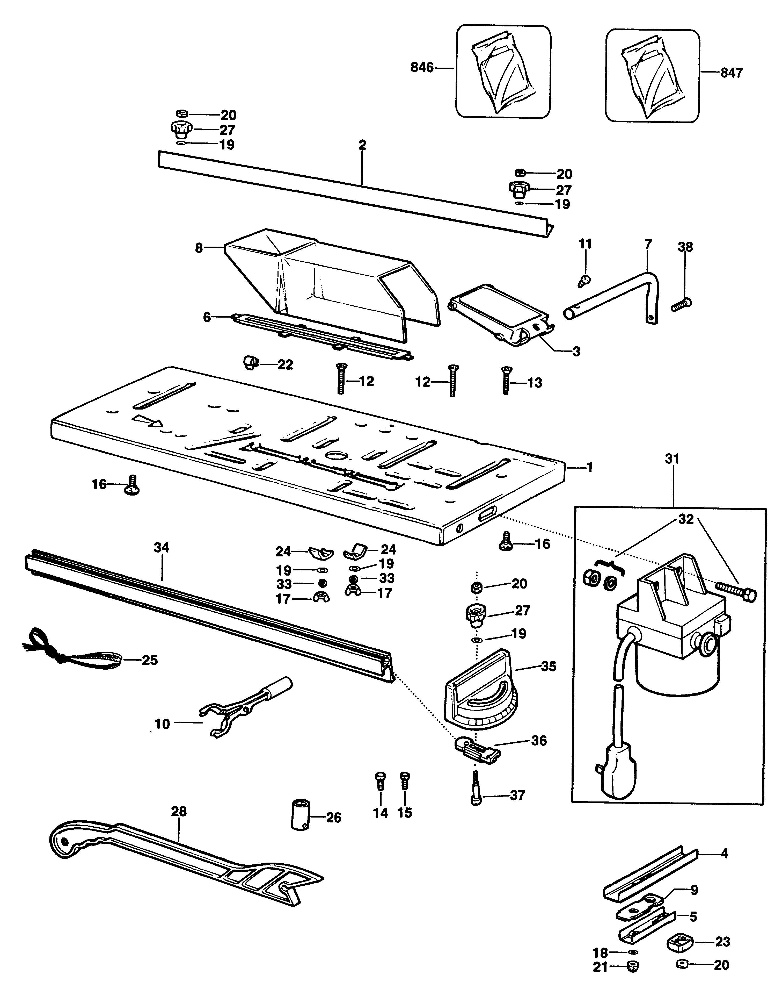BLACK+DECKER POWER TOOL TABLE Type 1