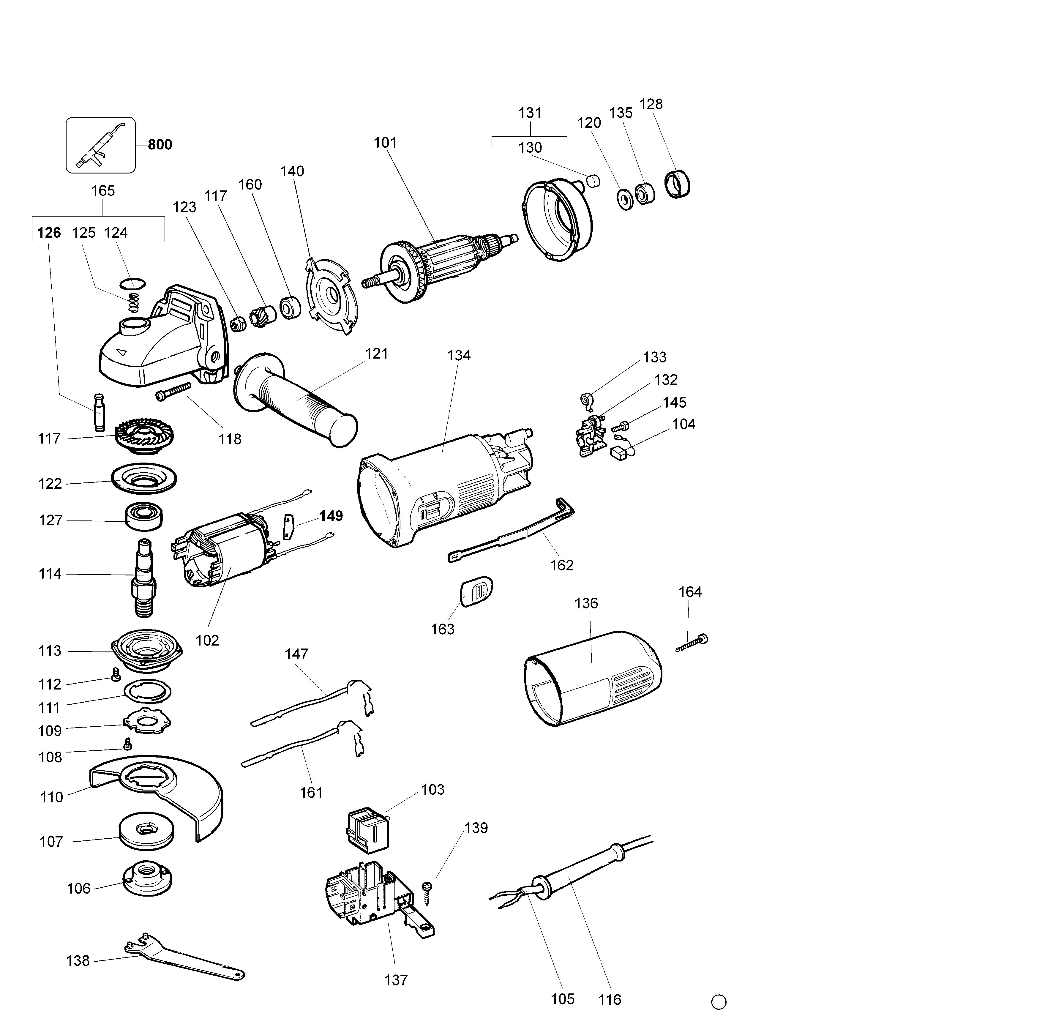 DEWALT SMALL ANGLE GRINDER (Type 1)
