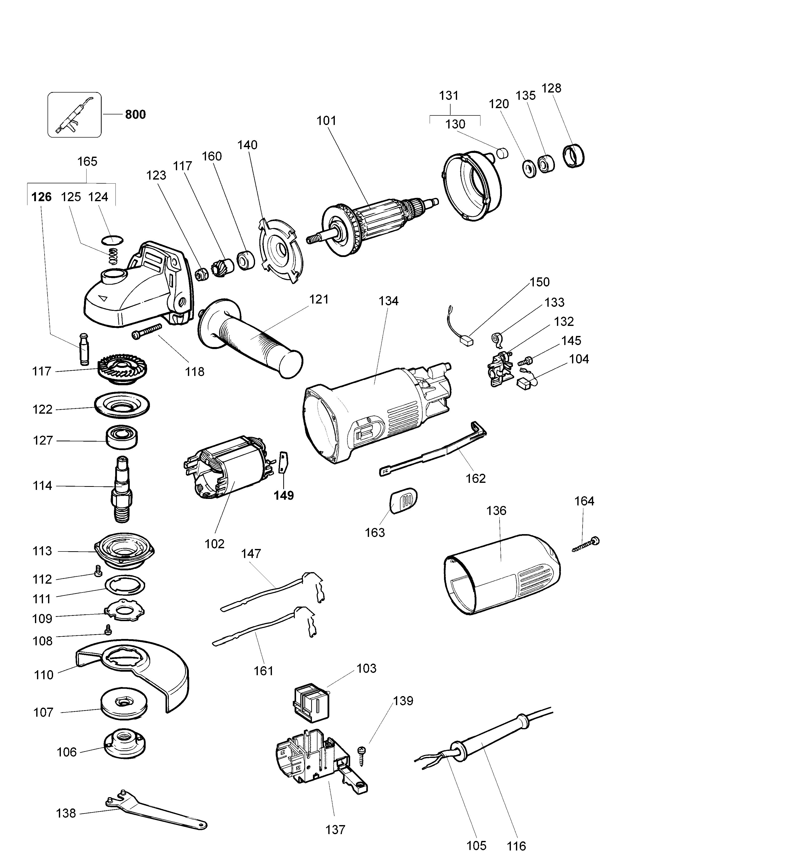 DEWALT SMALL ANGLE GRINDER (Type 1)