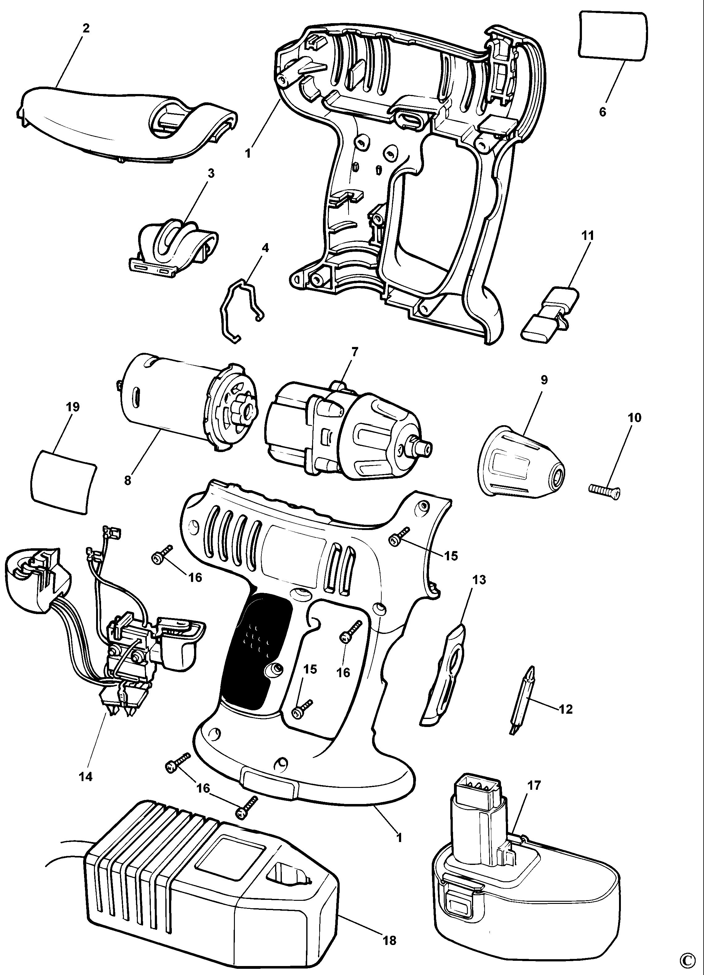 BLACK+DECKER CORDLESS DRILL Type 1