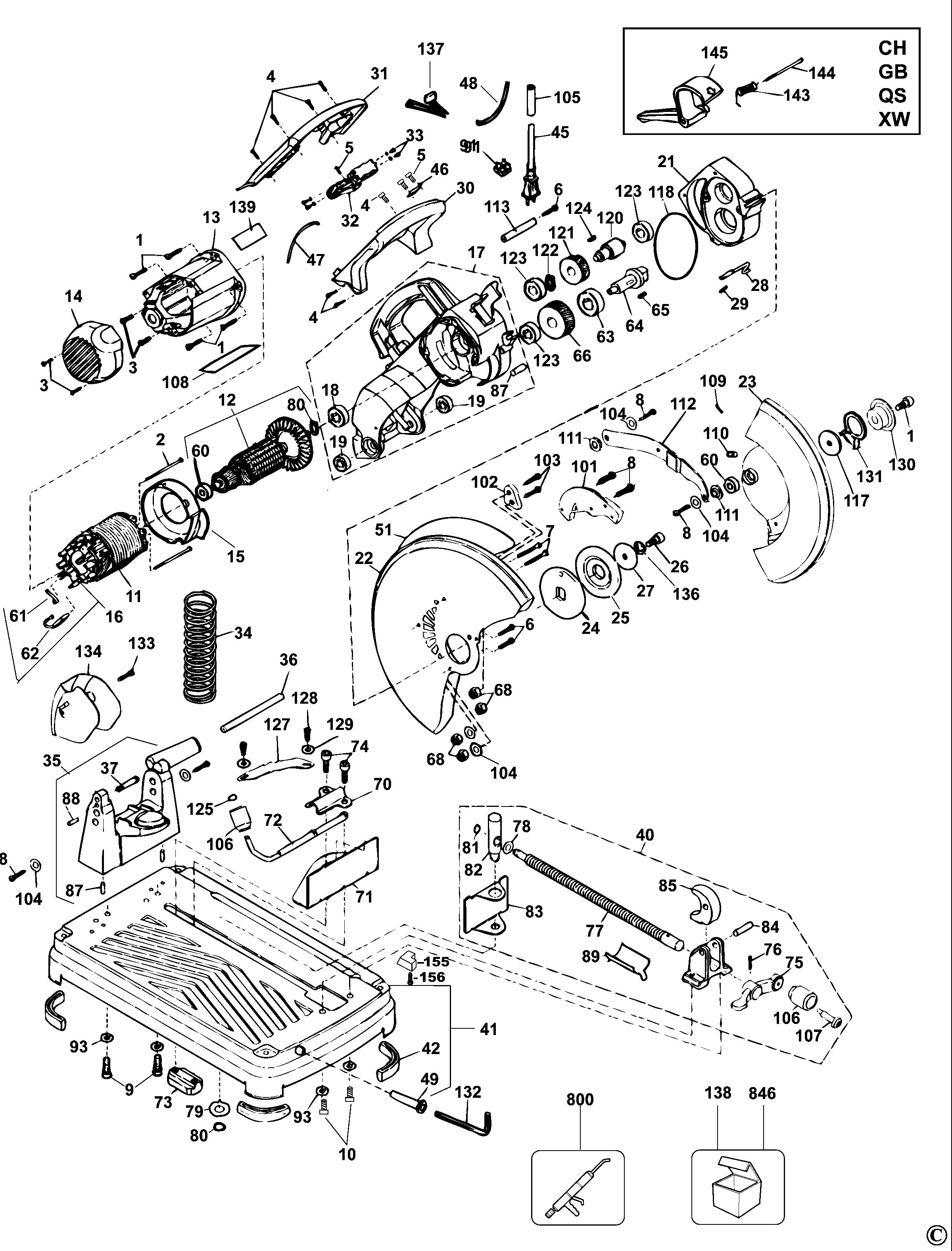 DEWALT CHOP SAW - METAL CUTTING (Type 1)