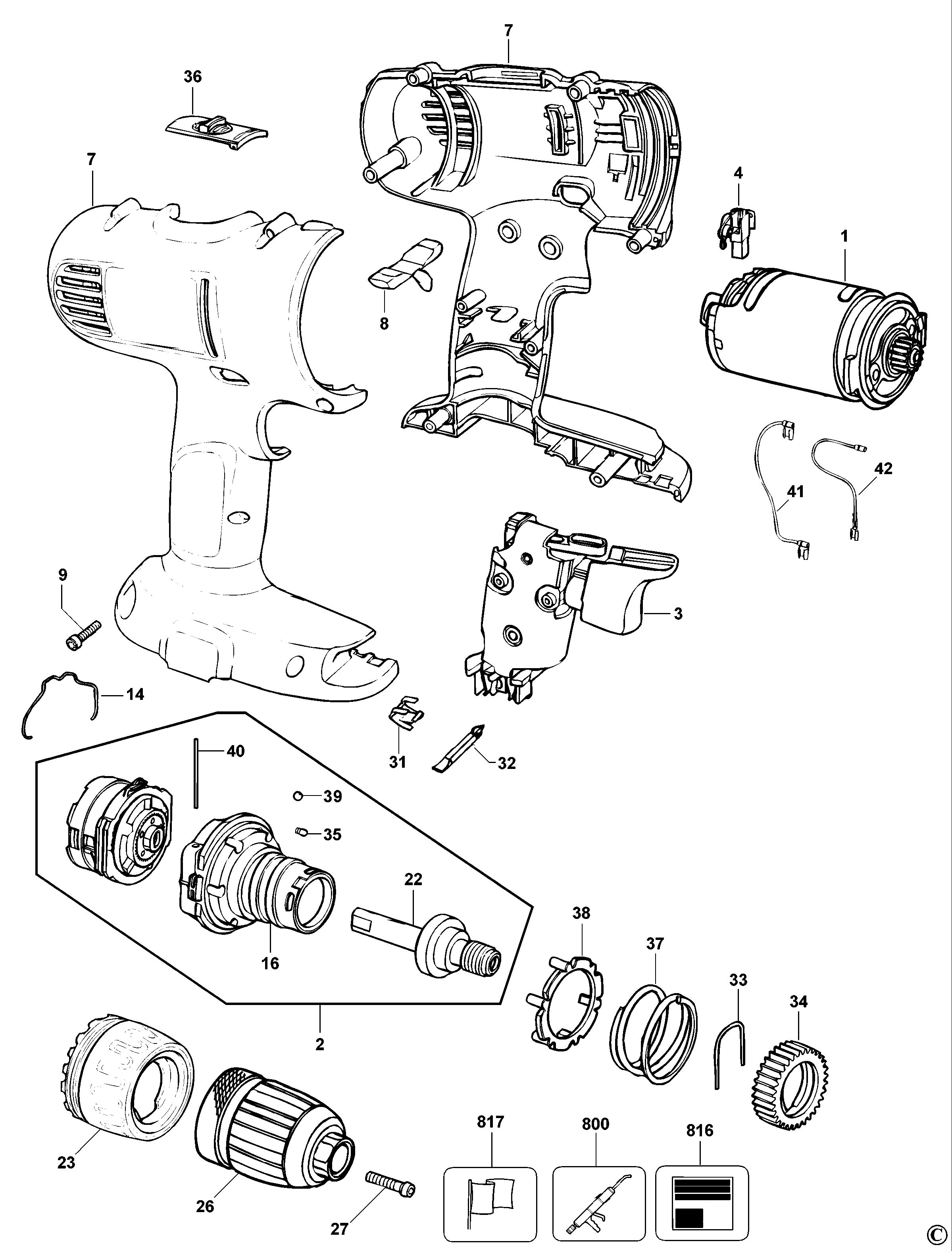 DEWALT CORDLESS DRILL (Type 10)