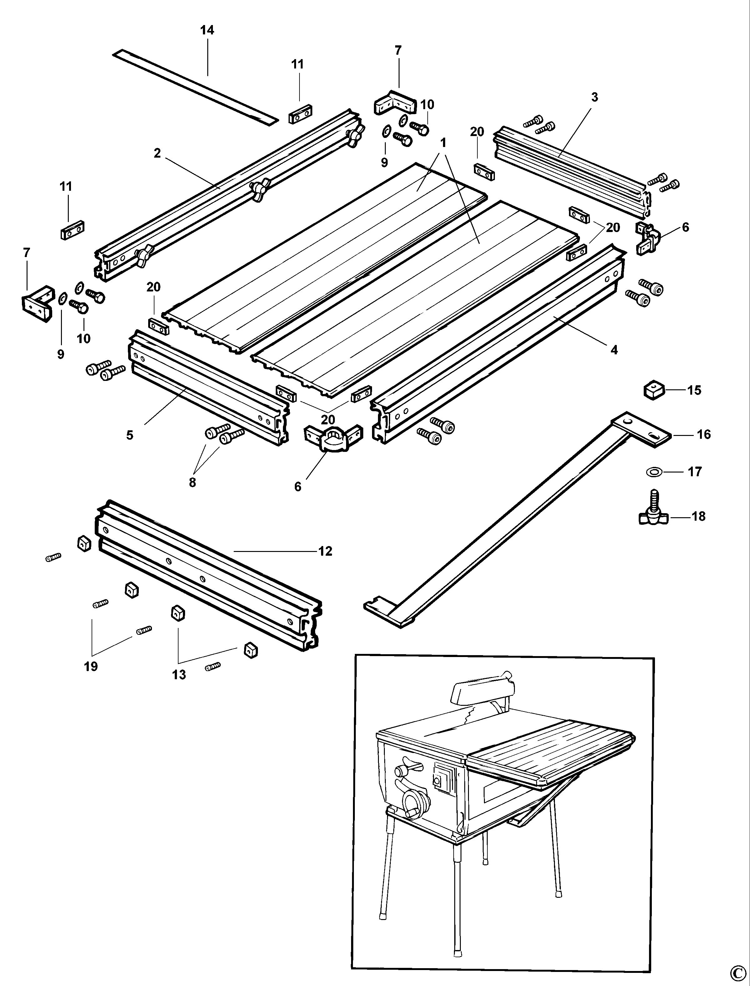 DEWALT EXTENSION TABLE (Type 1)