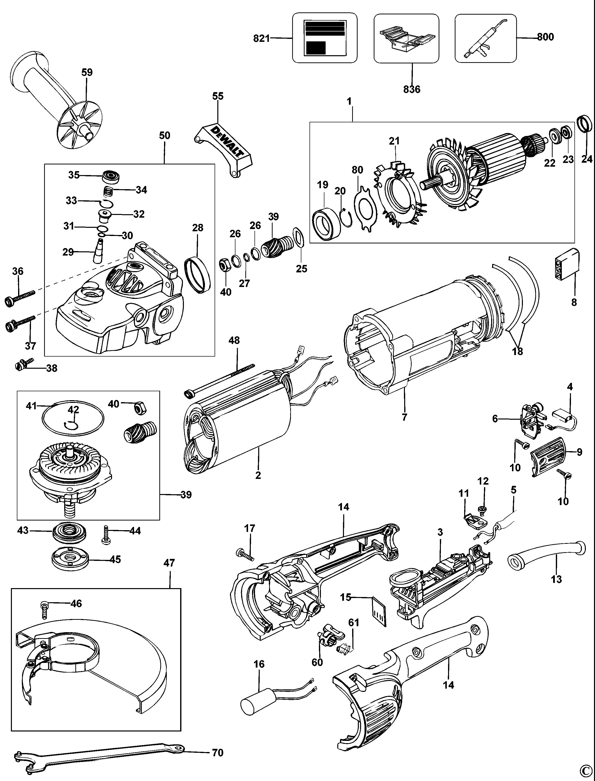 DEWALT ANGLE GRINDER (Type 1)
