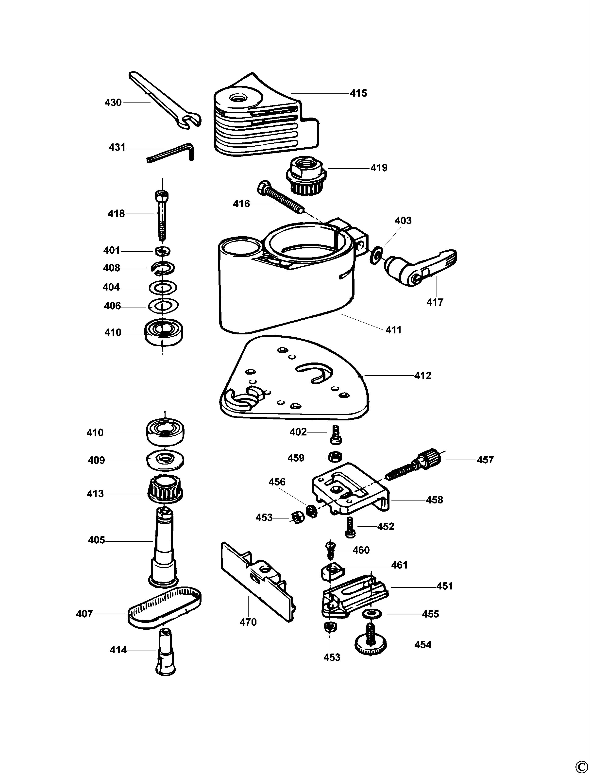 DEWALT OFFSET BASE - TRIMMER (Type 1A)