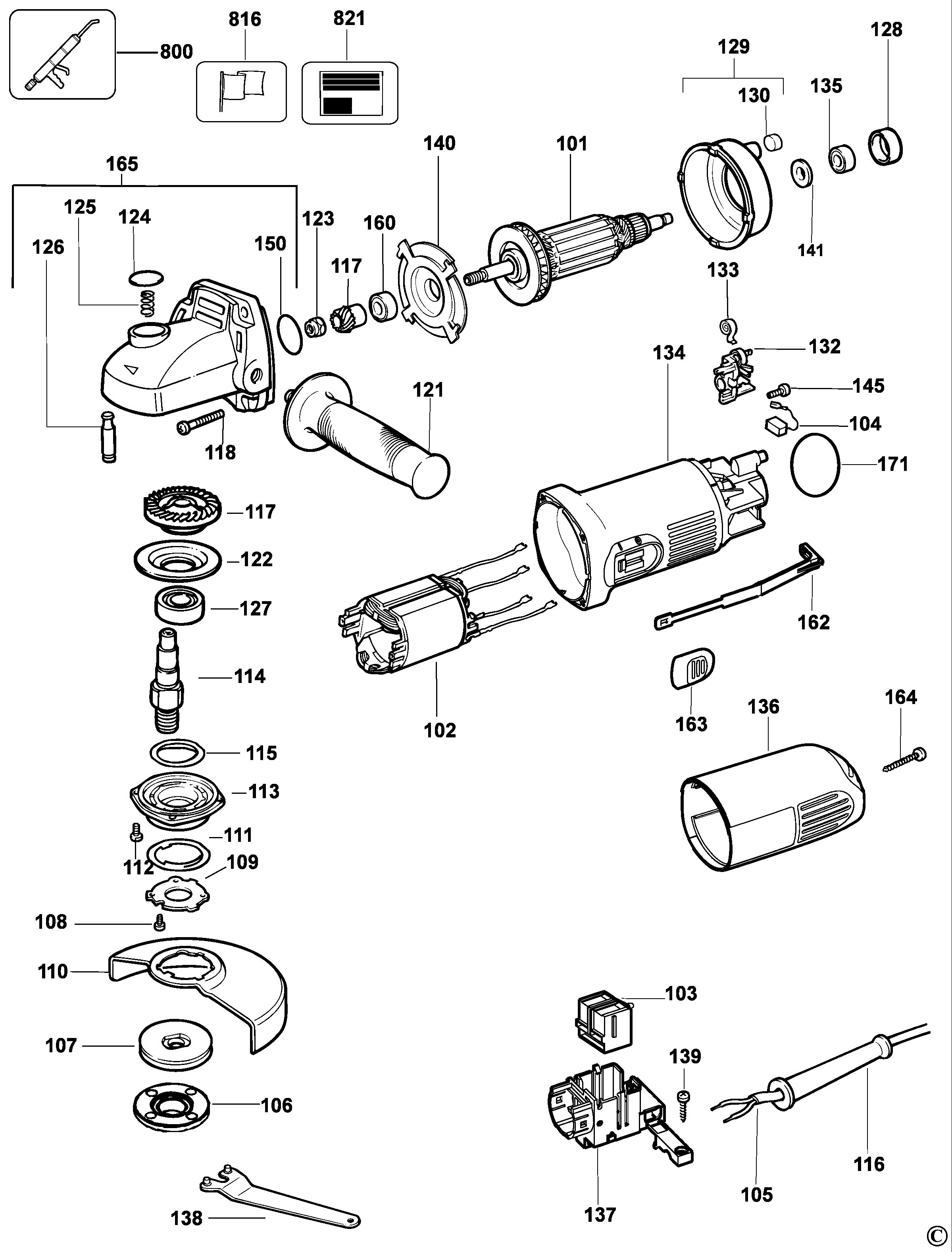 DEWALT SMALL ANGLE GRINDER (Type 5)
