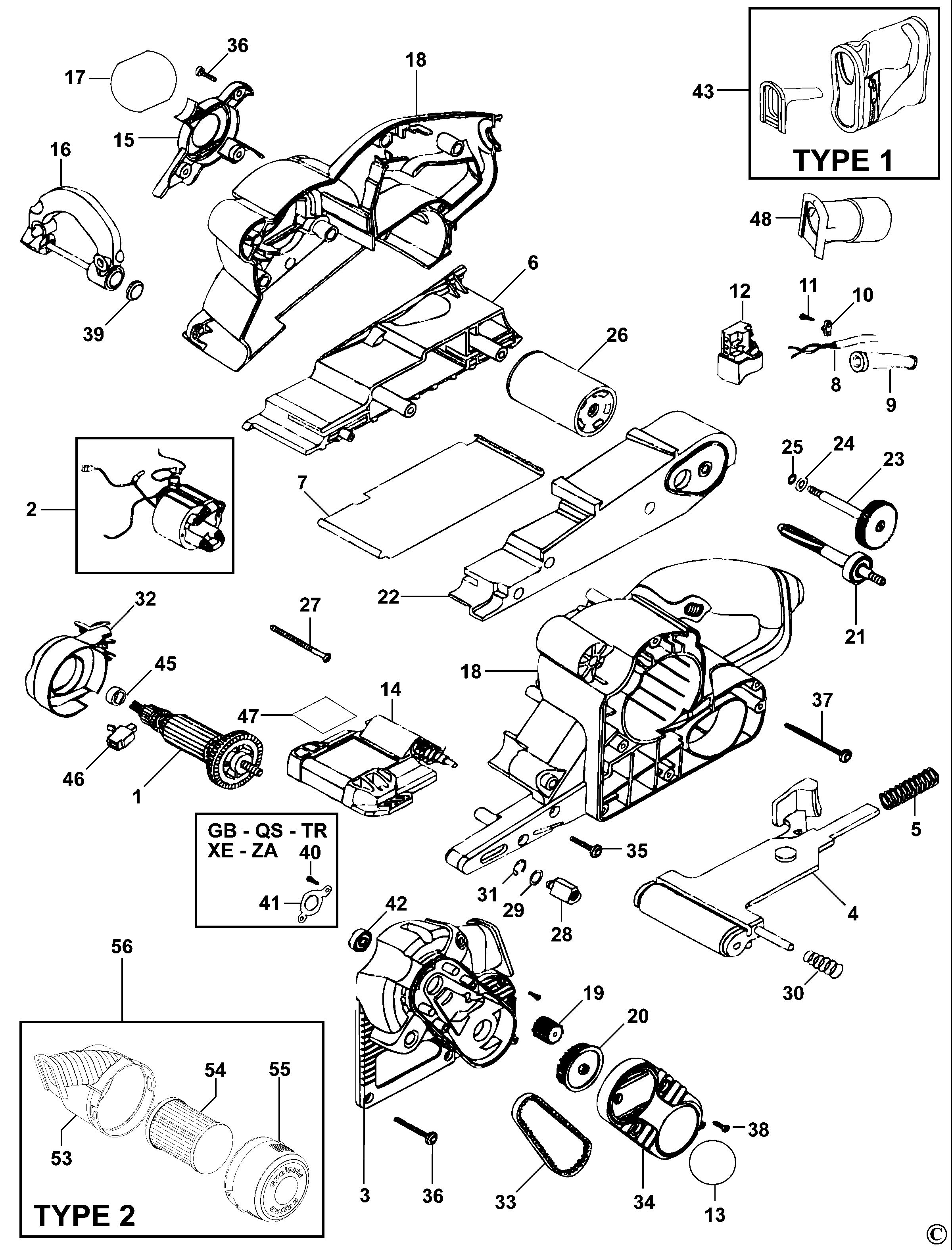 BLACK+DECKER BELT SANDER (Type 1 - 2)