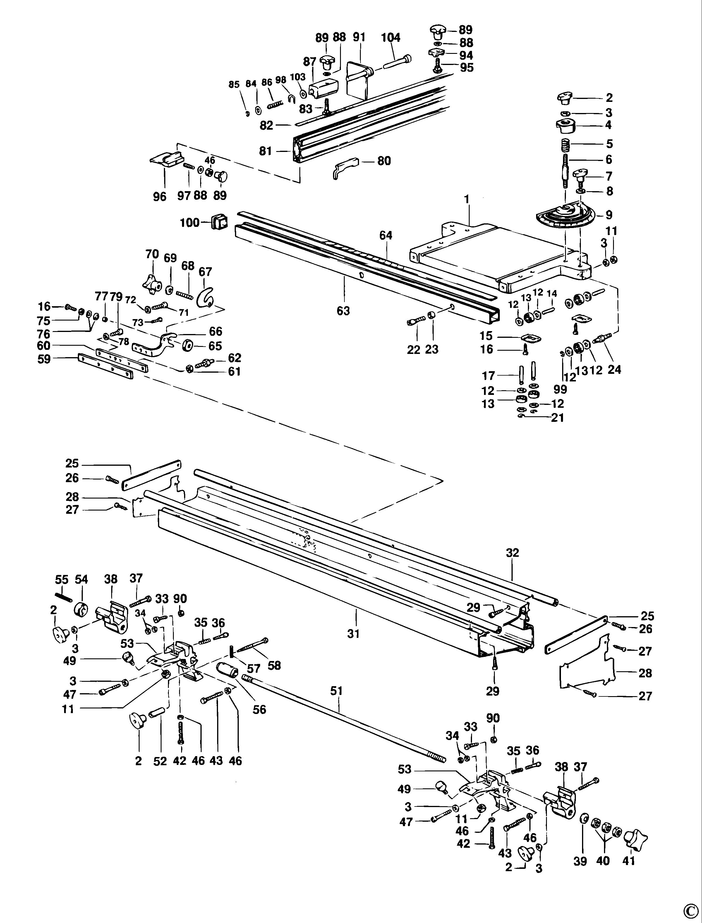 DEWALT TABLE (Type 1)