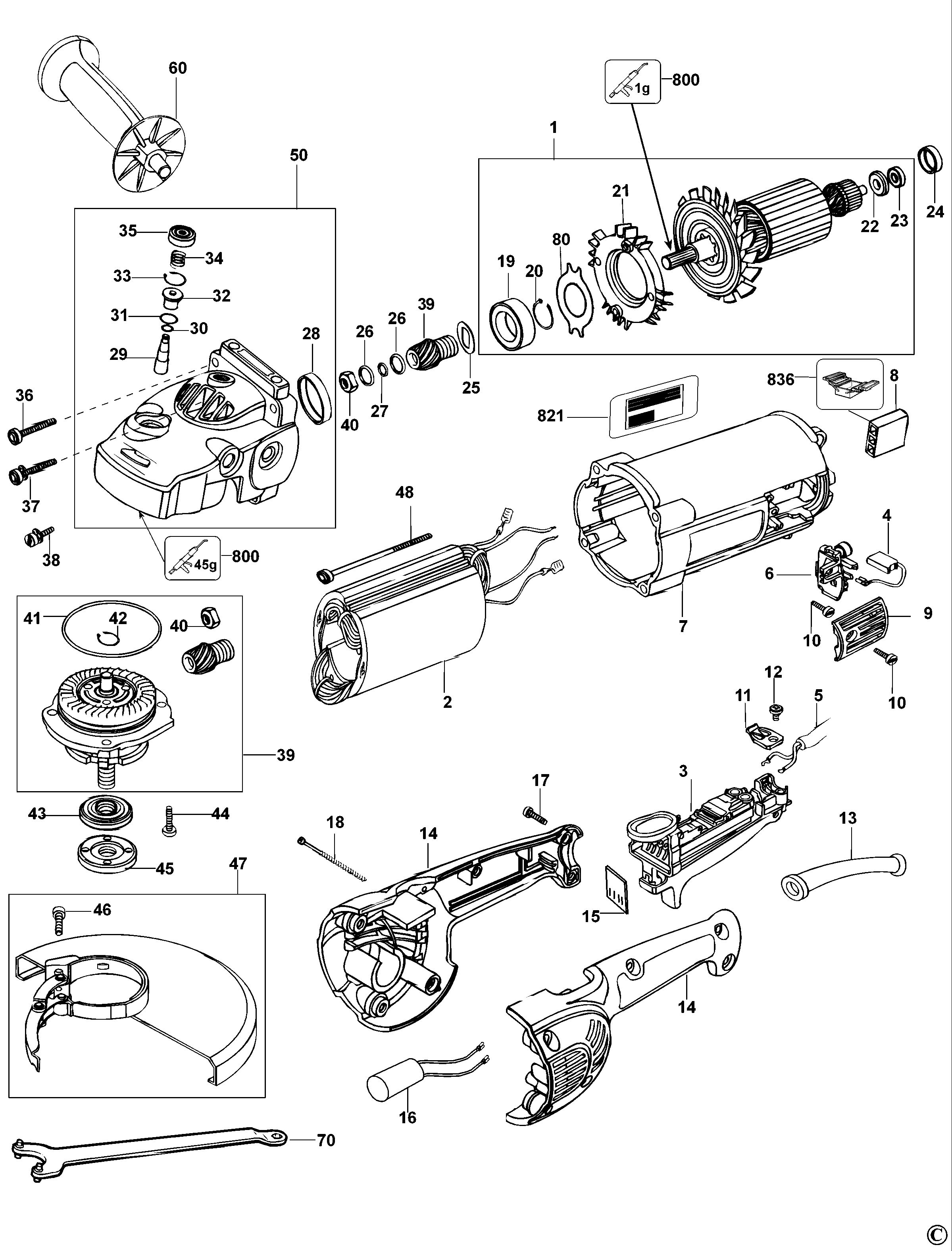 DEWALT ANGLE GRINDER (Type 1)