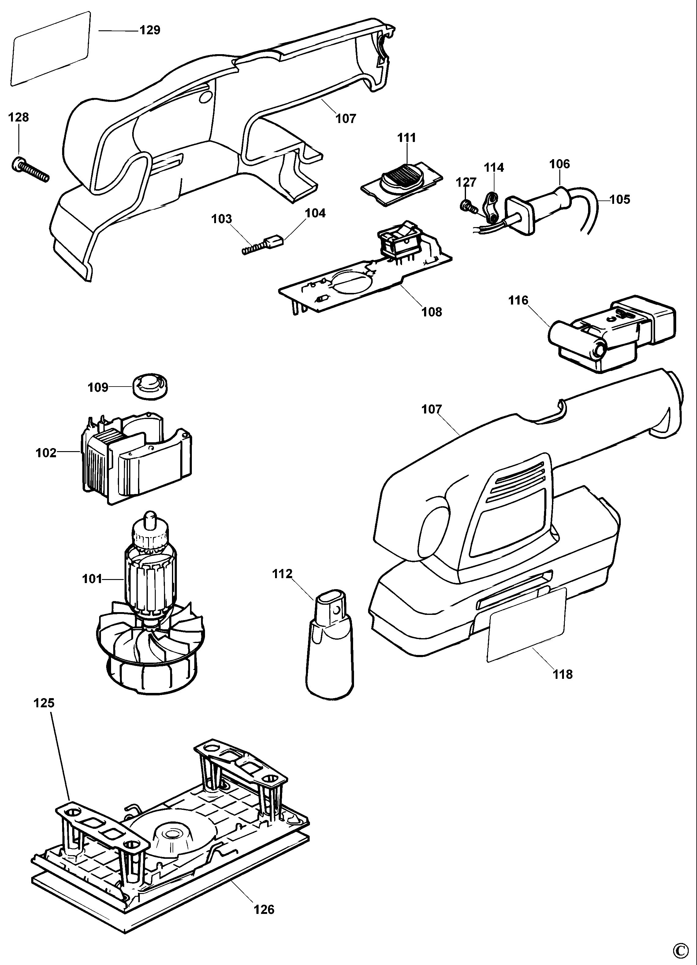 BLACK+DECKER ORBITAL SANDER (Type 1)