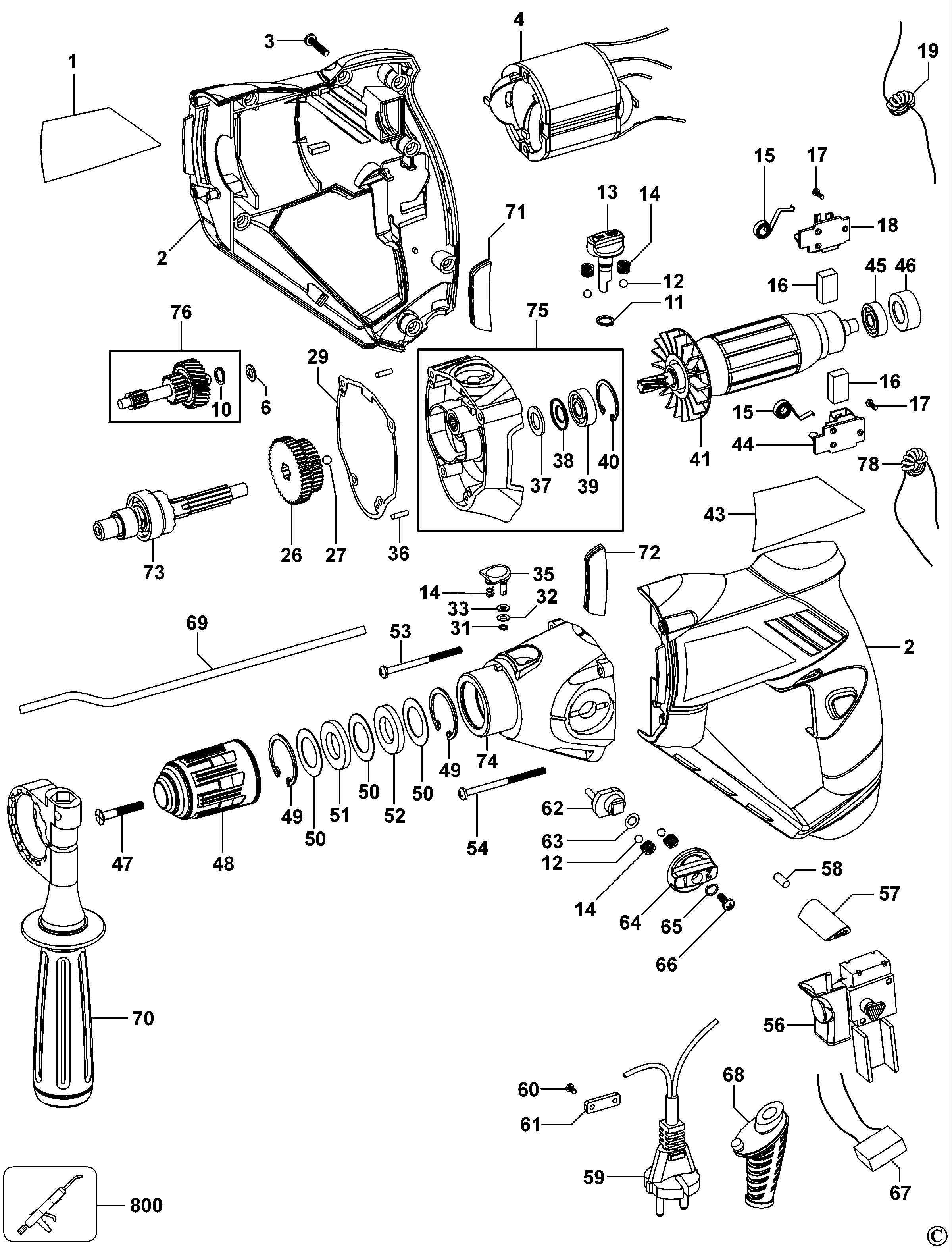 BLACK+DECKER HAMMER DRILL (Type 1-2)