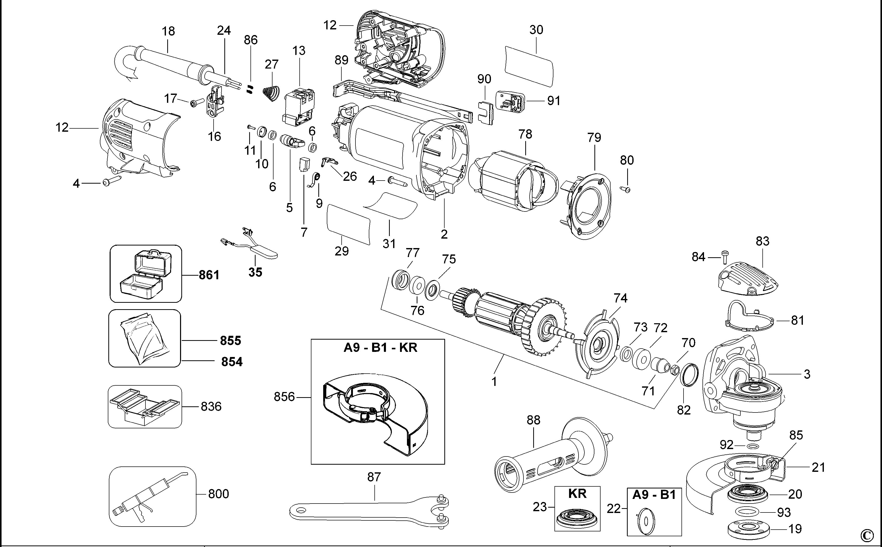 DEWALT SMALL ANGLE GRINDER (Type 1)