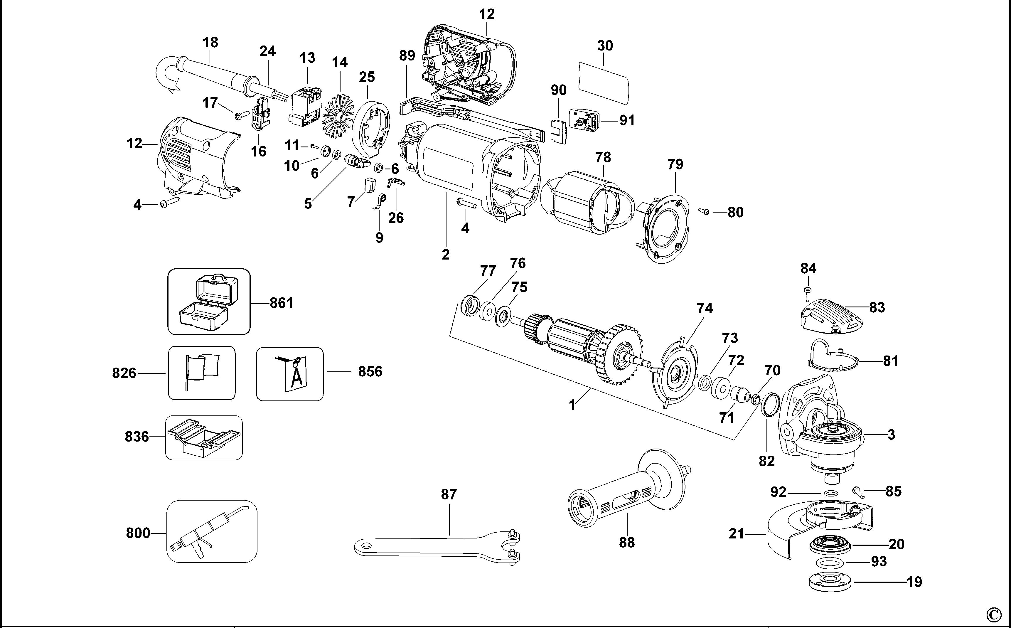 DEWALT SMALL ANGLE GRINDER (Type 1)