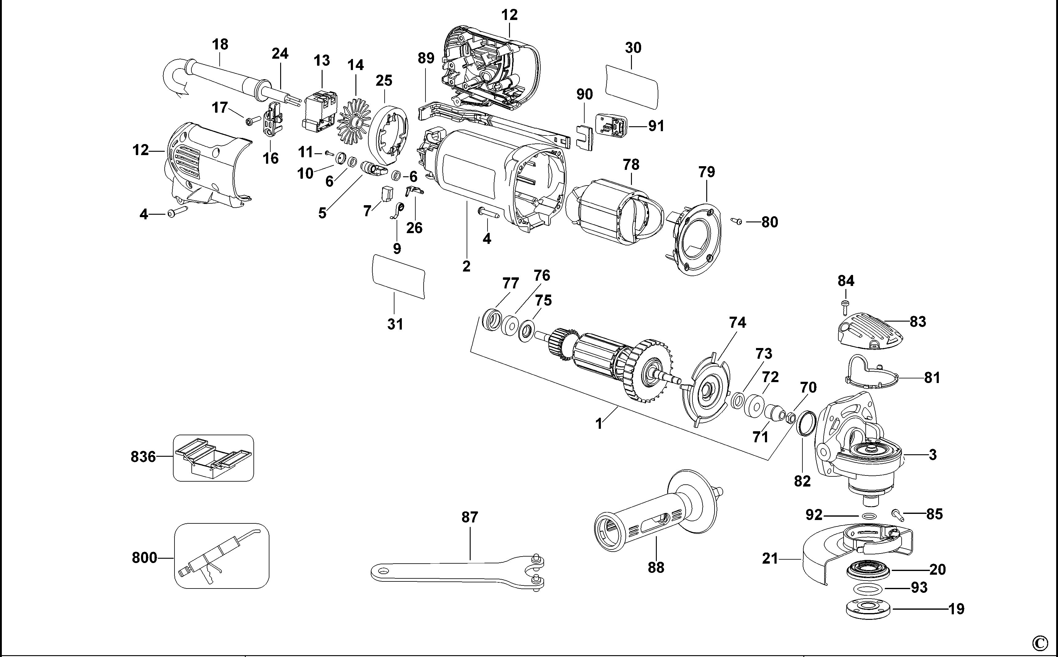 DEWALT SMALL ANGLE GRINDER (Type 1)