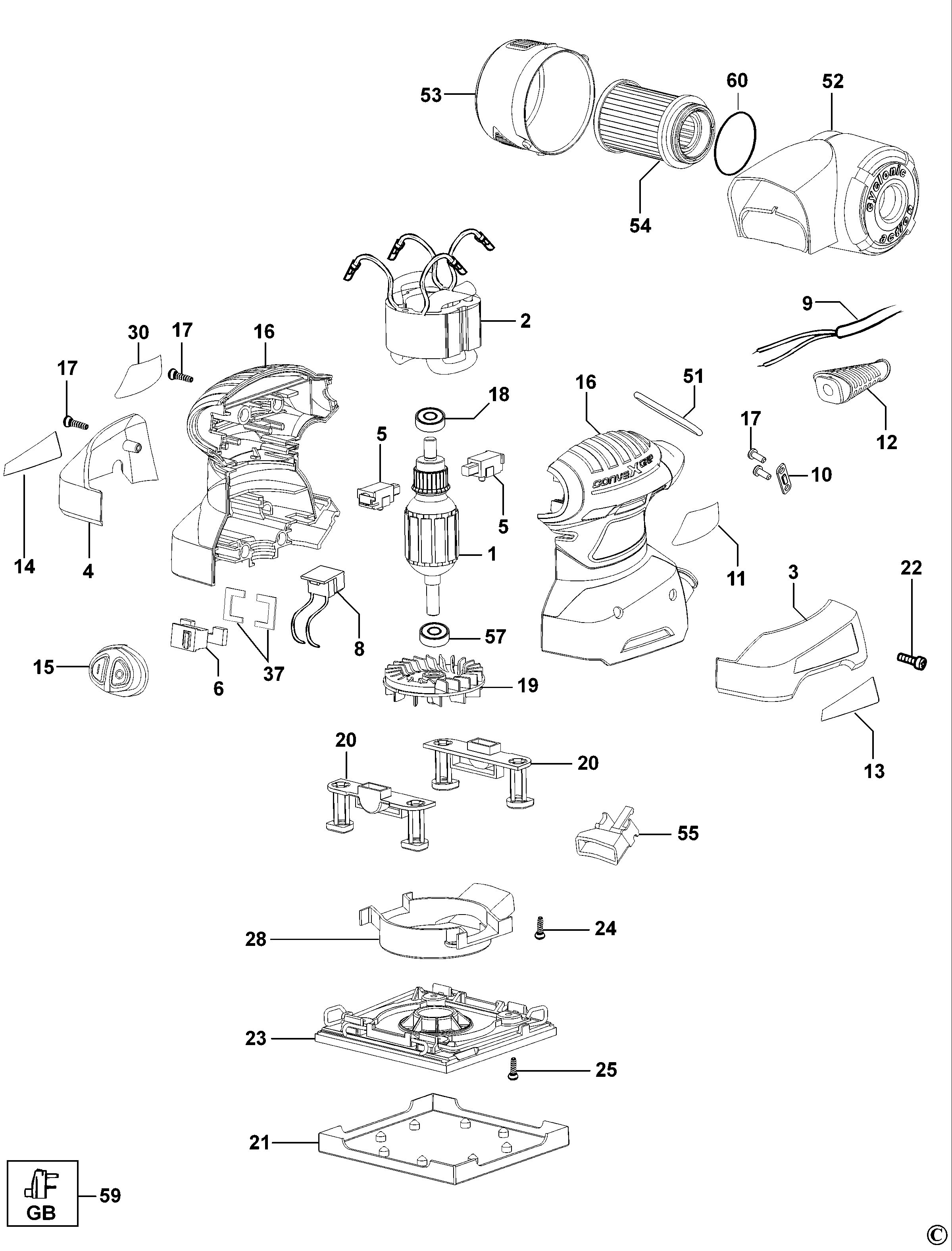 BLACK+DECKER PALM GRIP SANDER (Type 1)