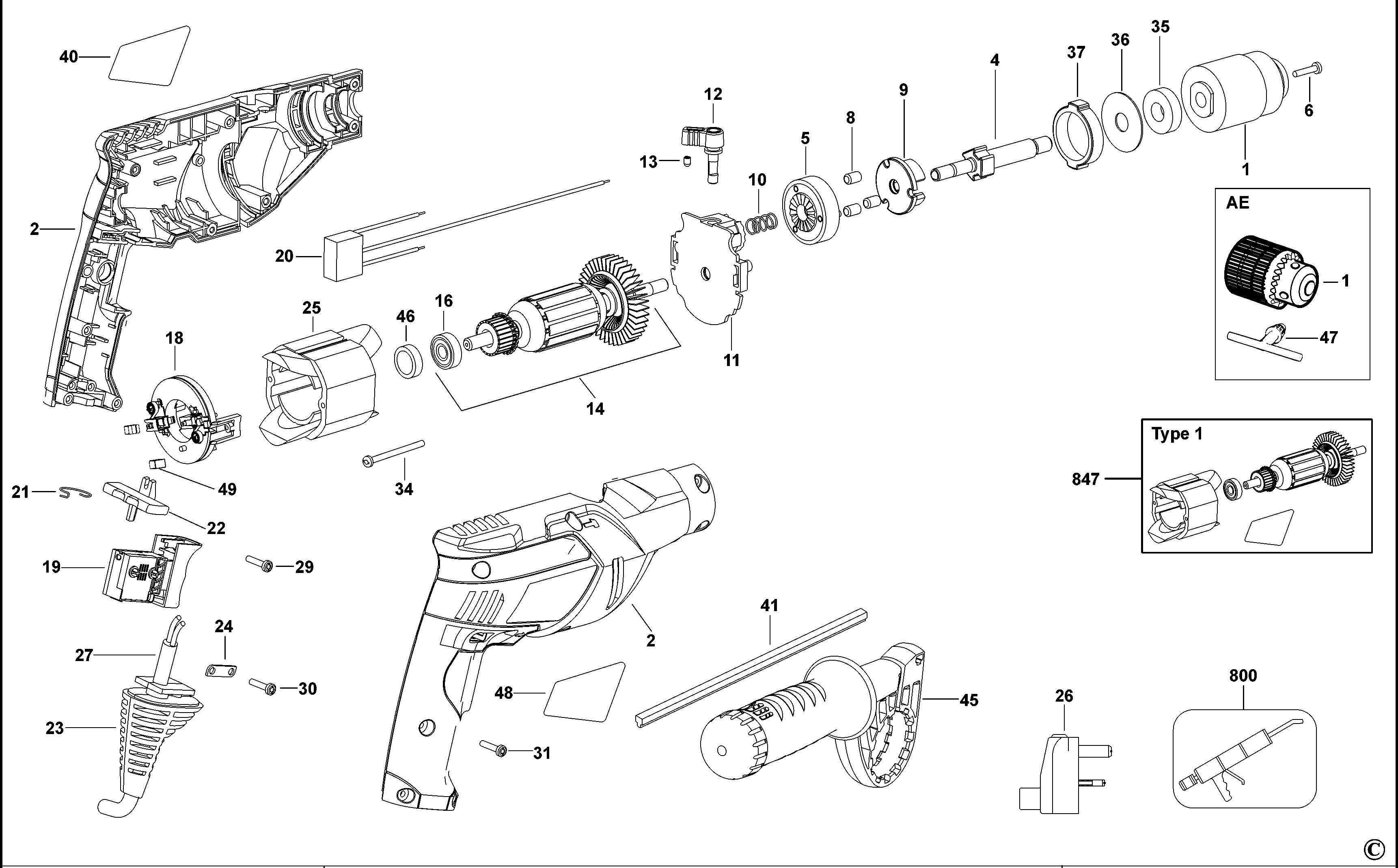 BLACK+DECKER HAMMER DRILL (Type 2)