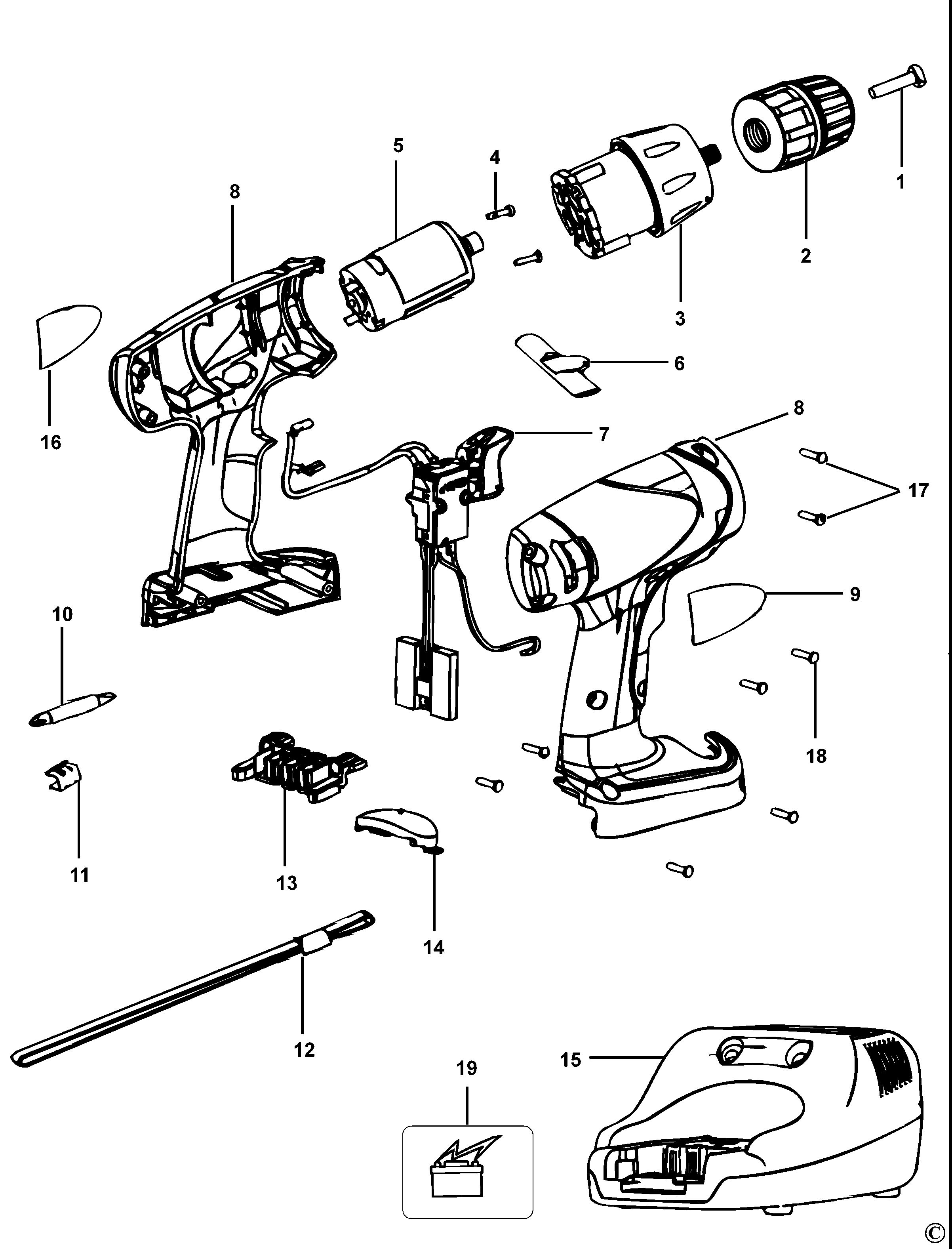 BLACK+DECKER CORDLESS DRILL (Type 1)