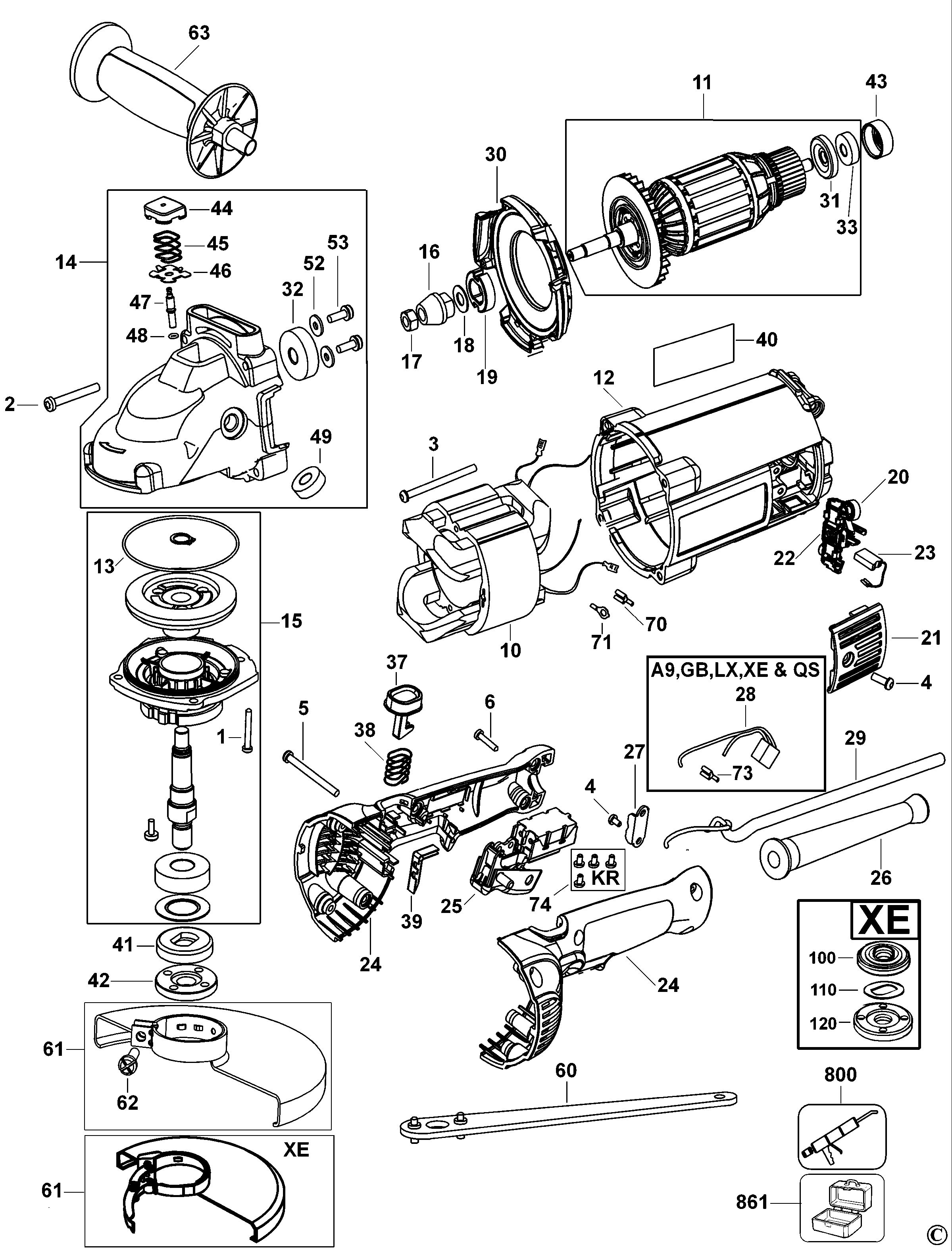 DEWALT ANGLE GRINDER (Type 1)