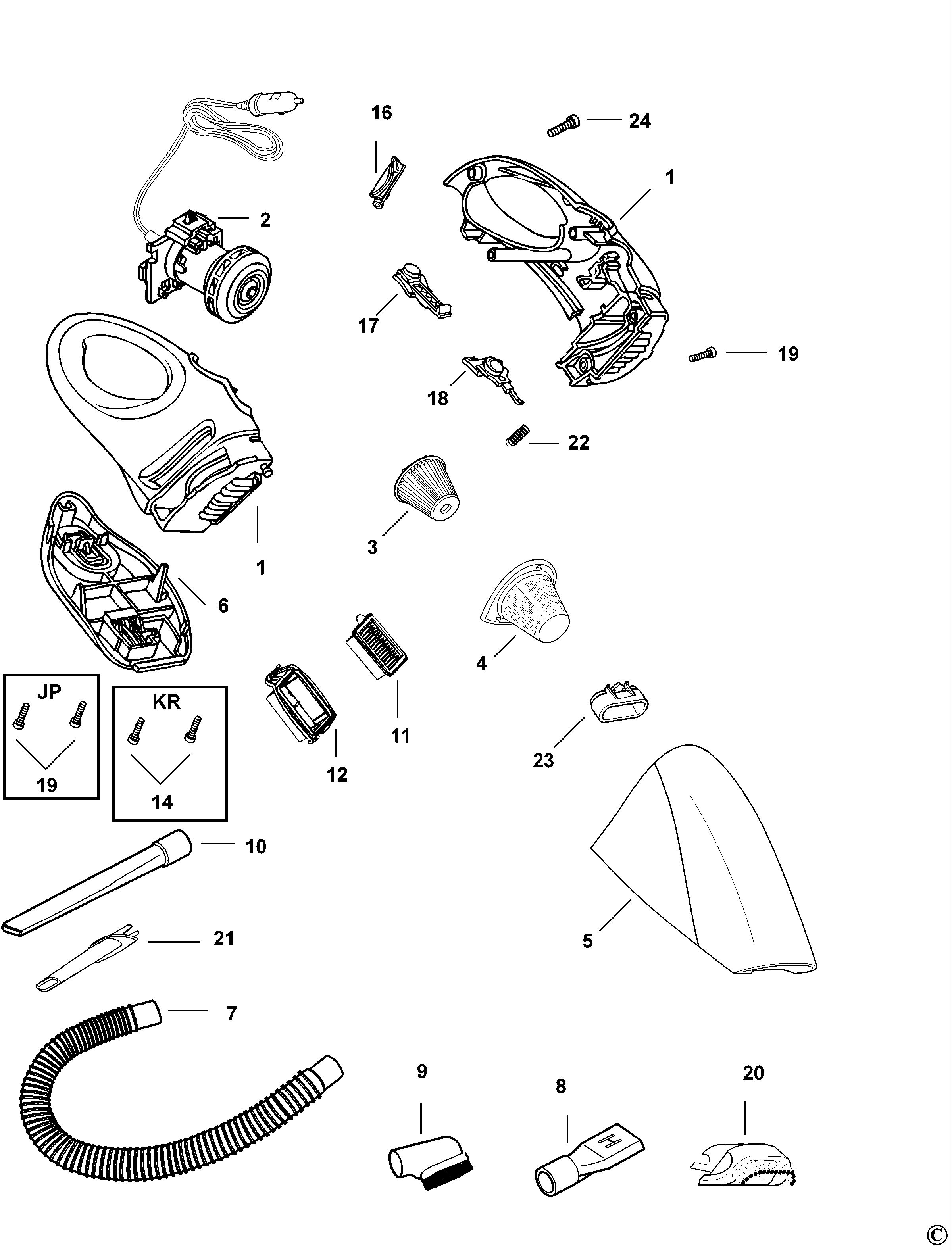 BLACK+DECKER CAR VACUUM (Type 1 - AS)