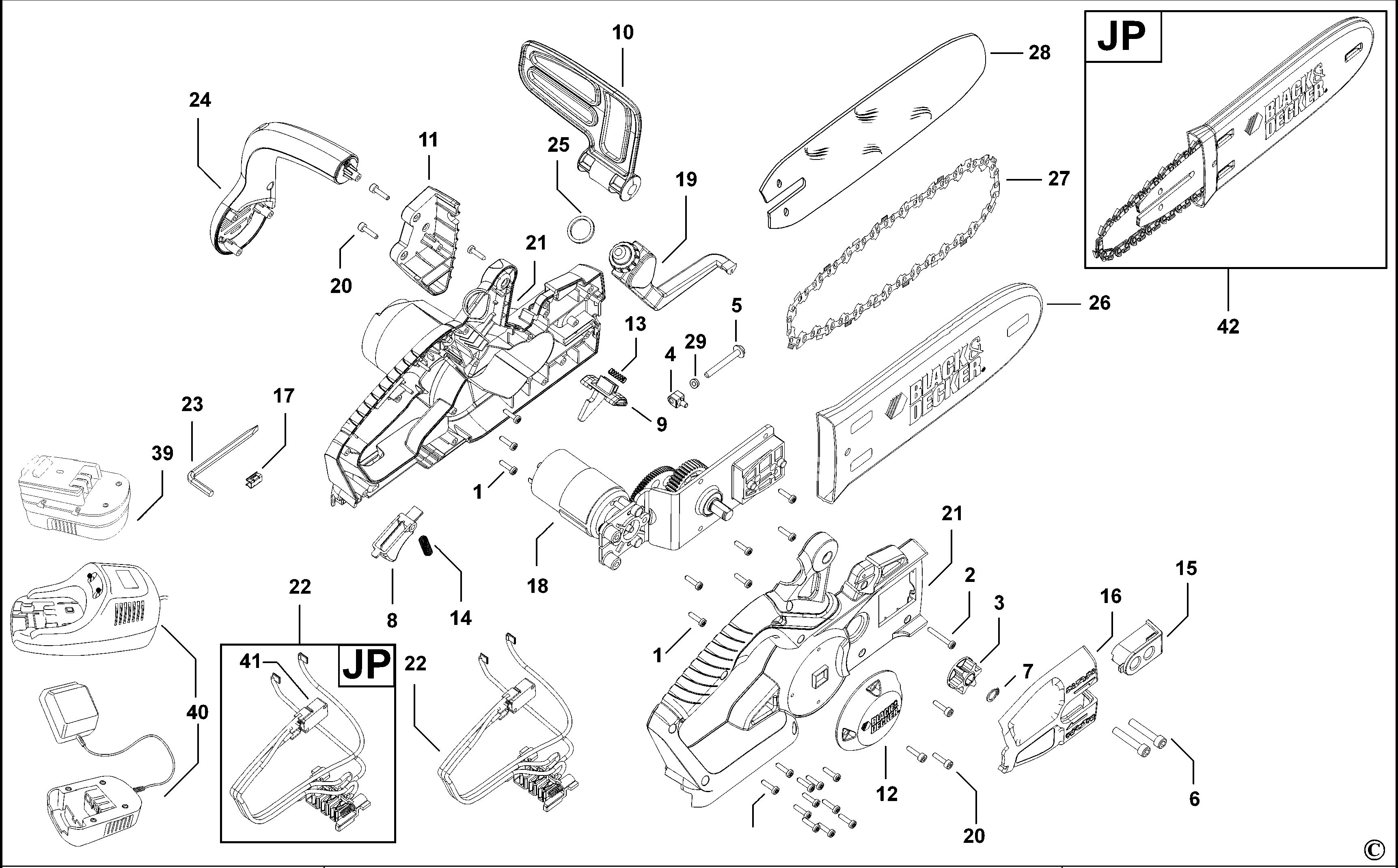 BLACK+DECKER CHAINSAW (Type 1)