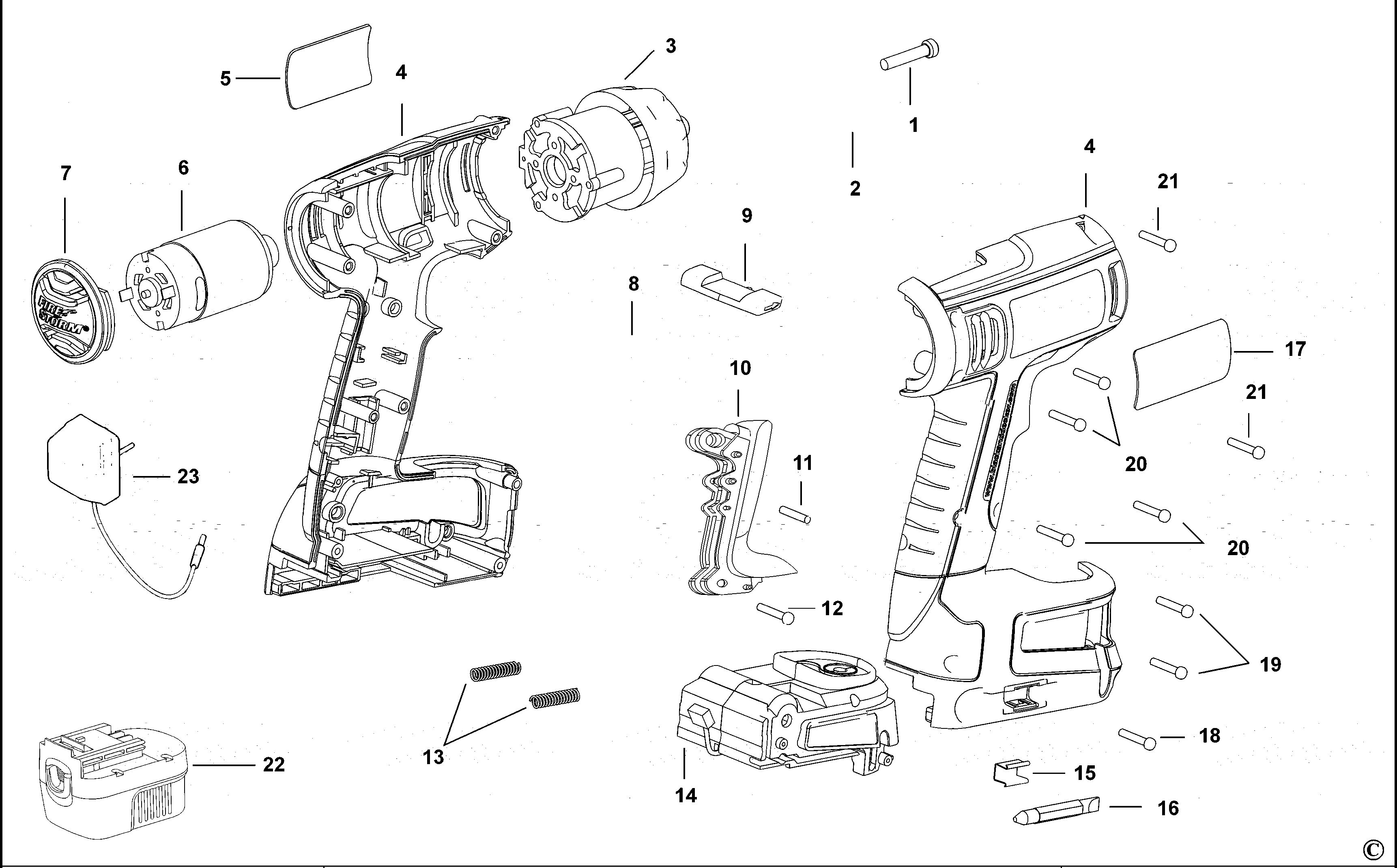 BLACK+DECKER CORDLESS DRILL (Type 1)