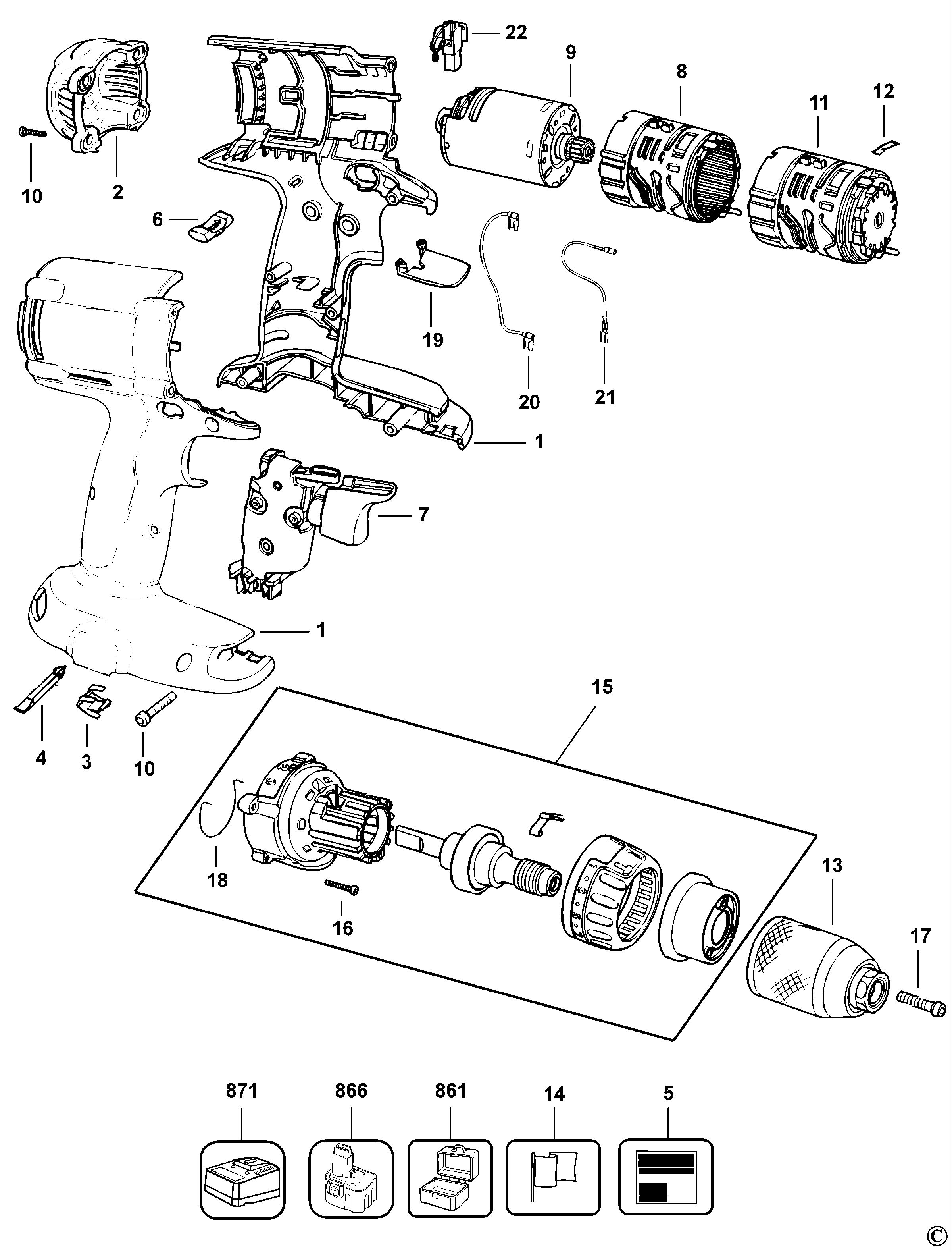 DEWALT CORDLESS DRILL (Type 1)