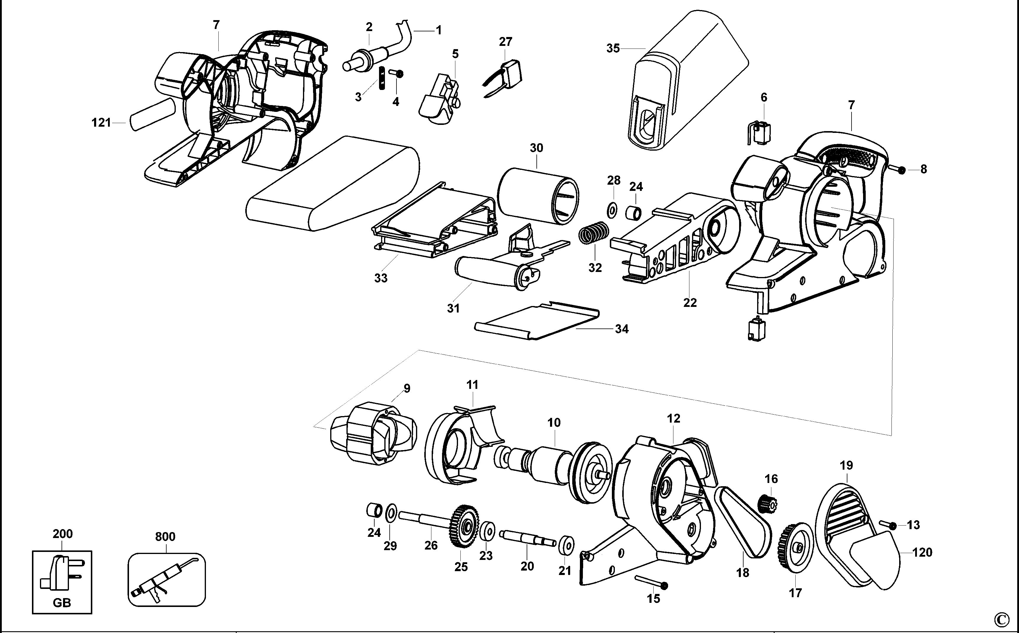 BLACK+DECKER BELT SANDER (Type 1)