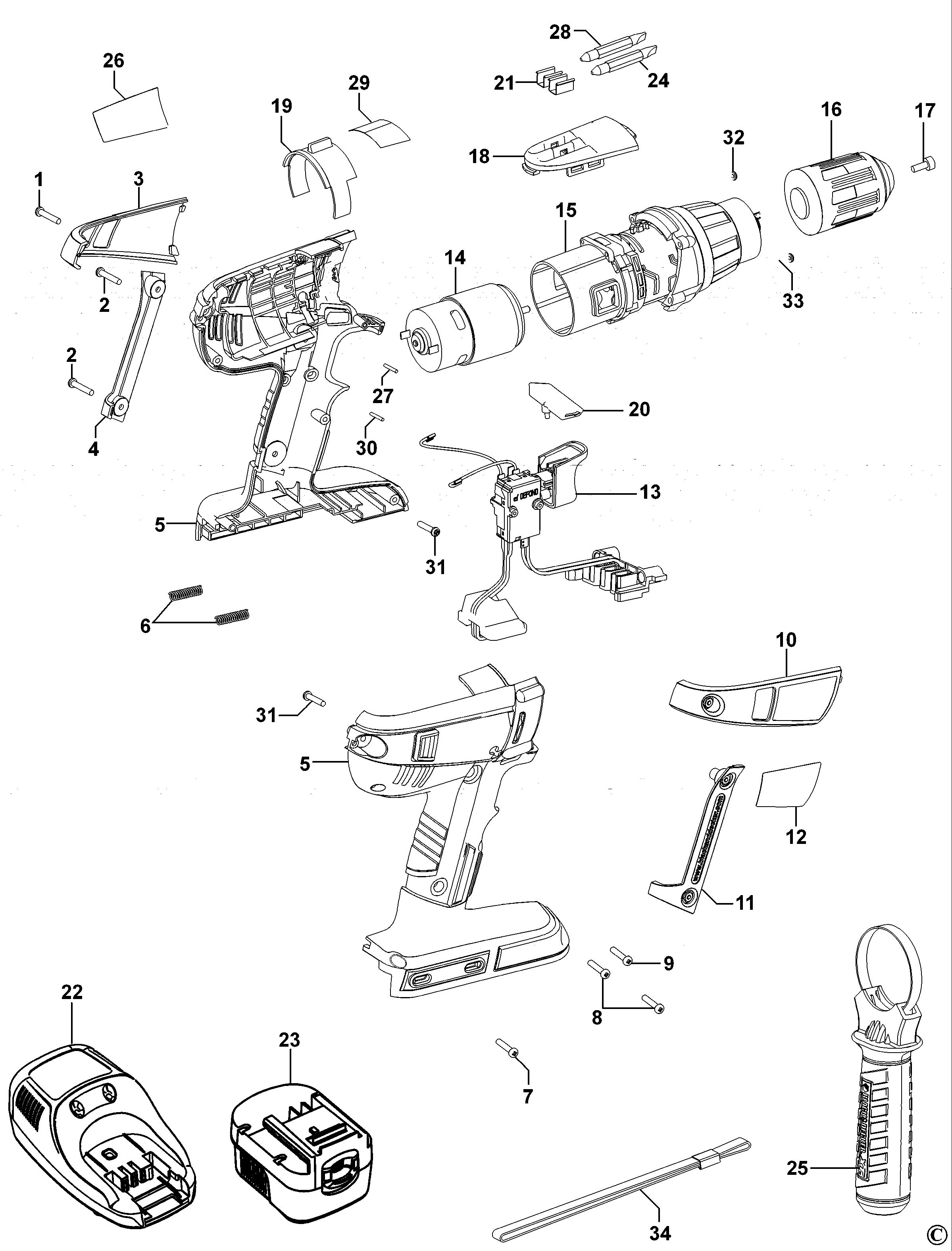 BLACK+DECKER CORDLESS DRILL (Type 1)