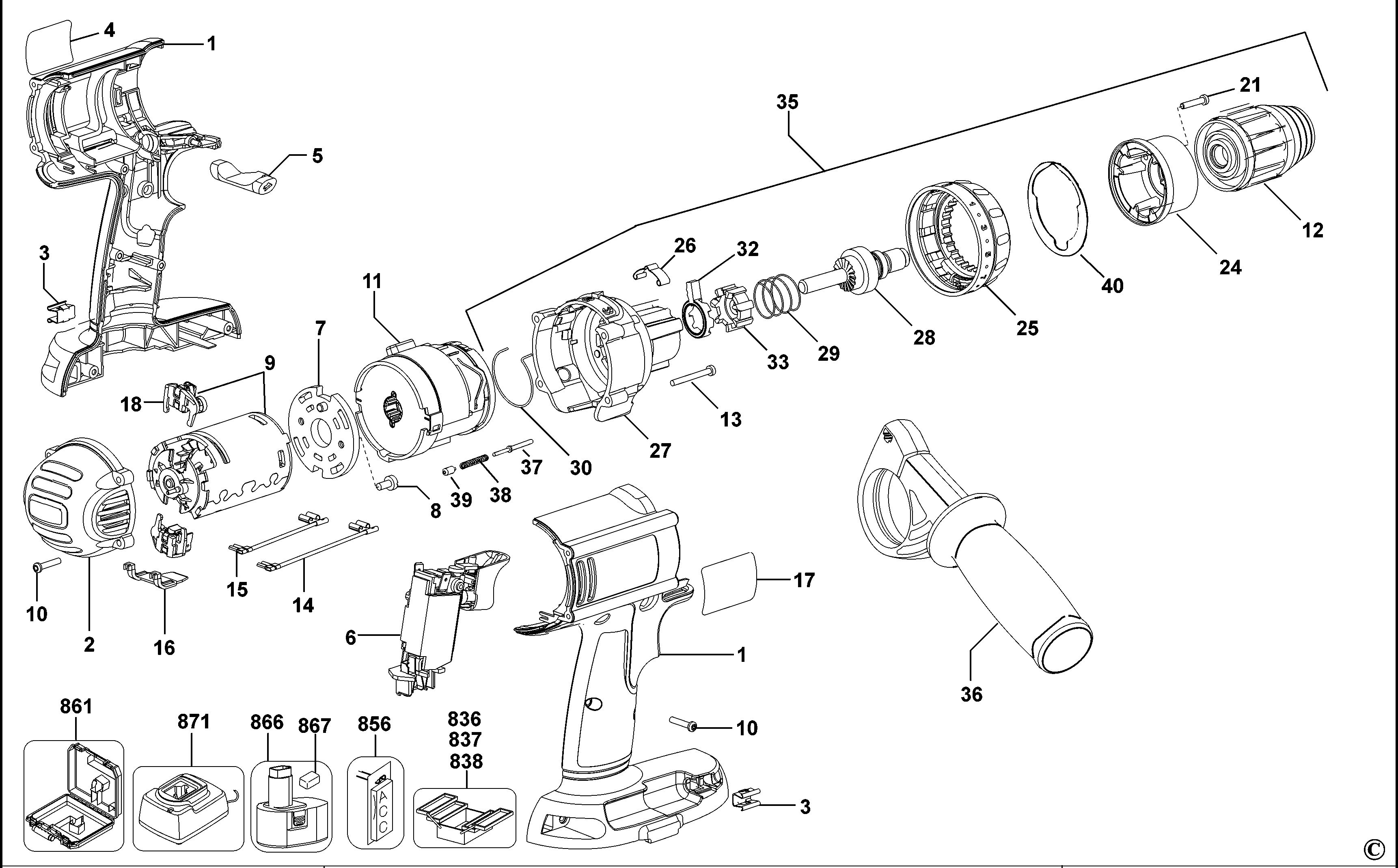 DEWALT CORDLESS DRILL (Type 1)