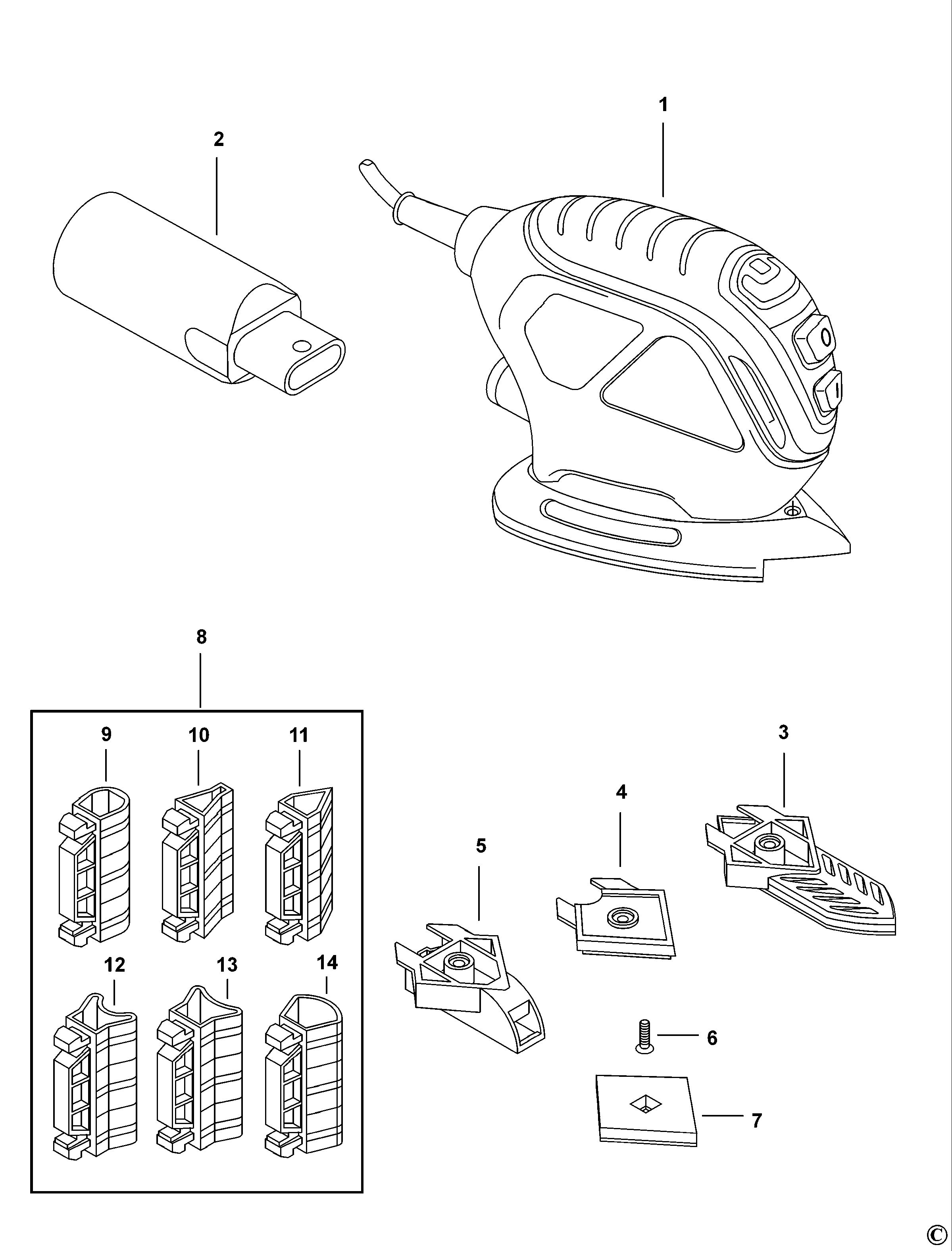 BLACK+DECKER PALM GRIP SANDER (Type 1)