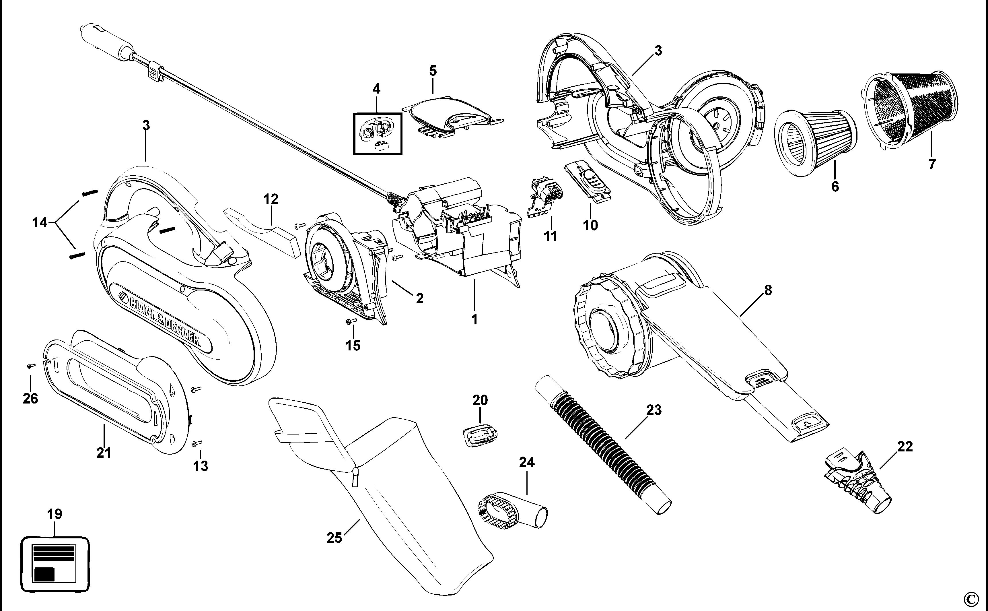 BLACK+DECKER CAR VACUUM (Type 1)