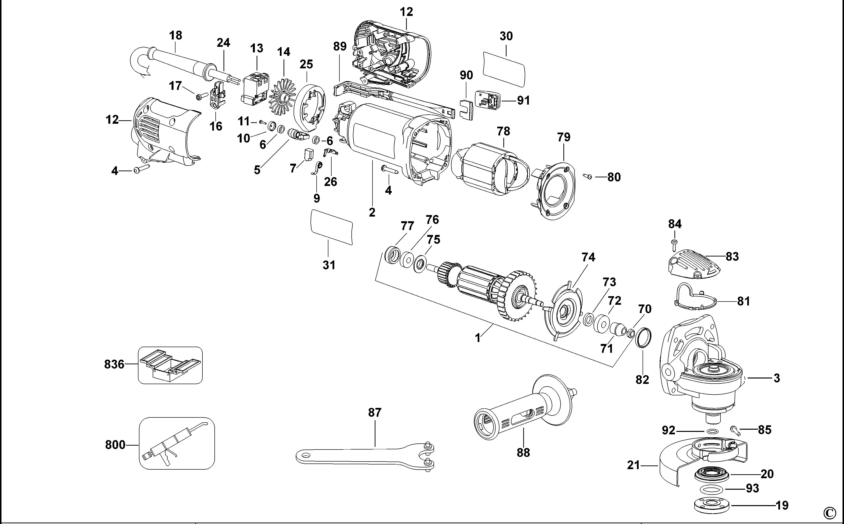 DEWALT SMALL ANGLE GRINDER (Type 1)