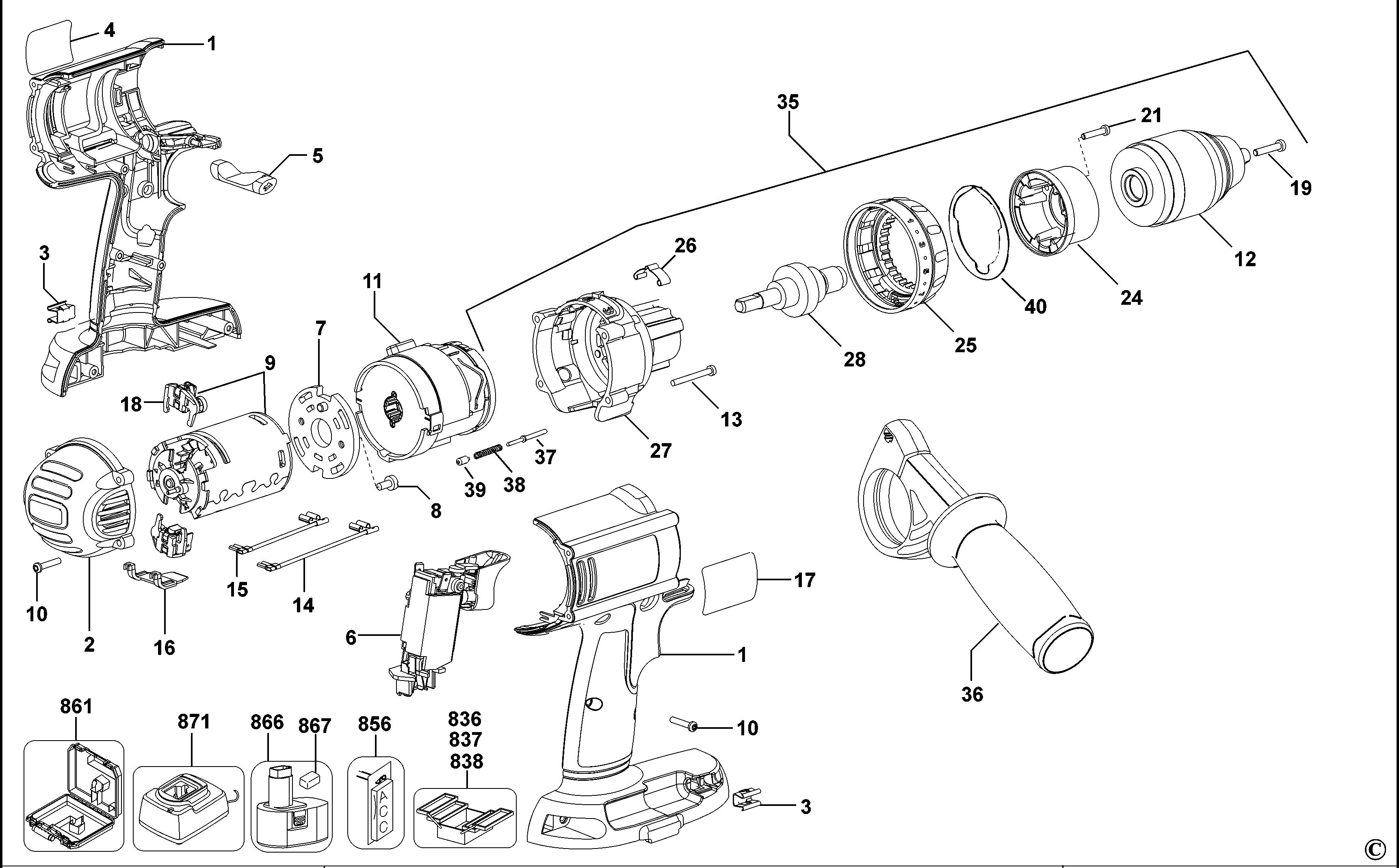 DEWALT CORDLESS DRILL (Type 1)