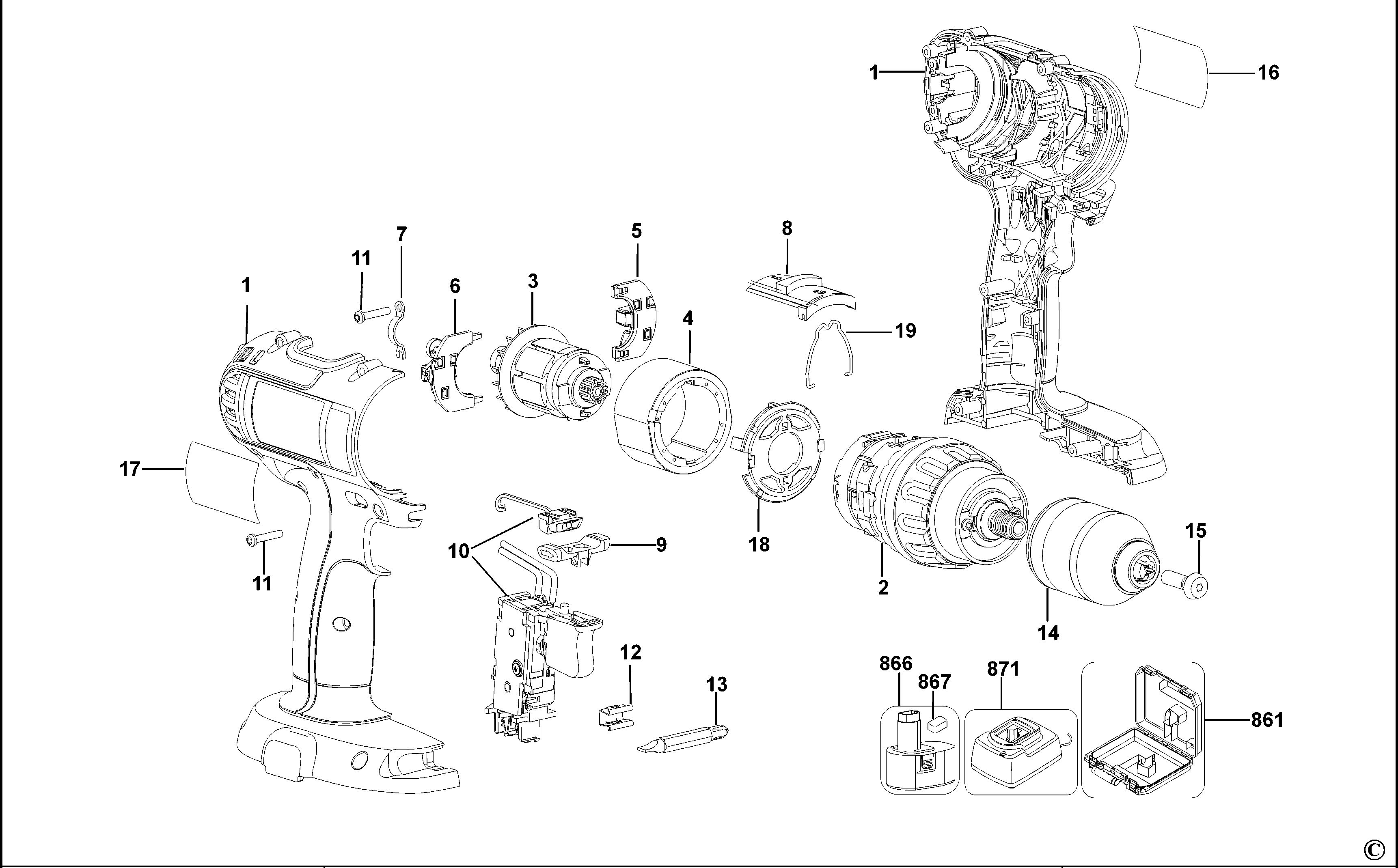DEWALT CORDLESS DRILL (Type 1)