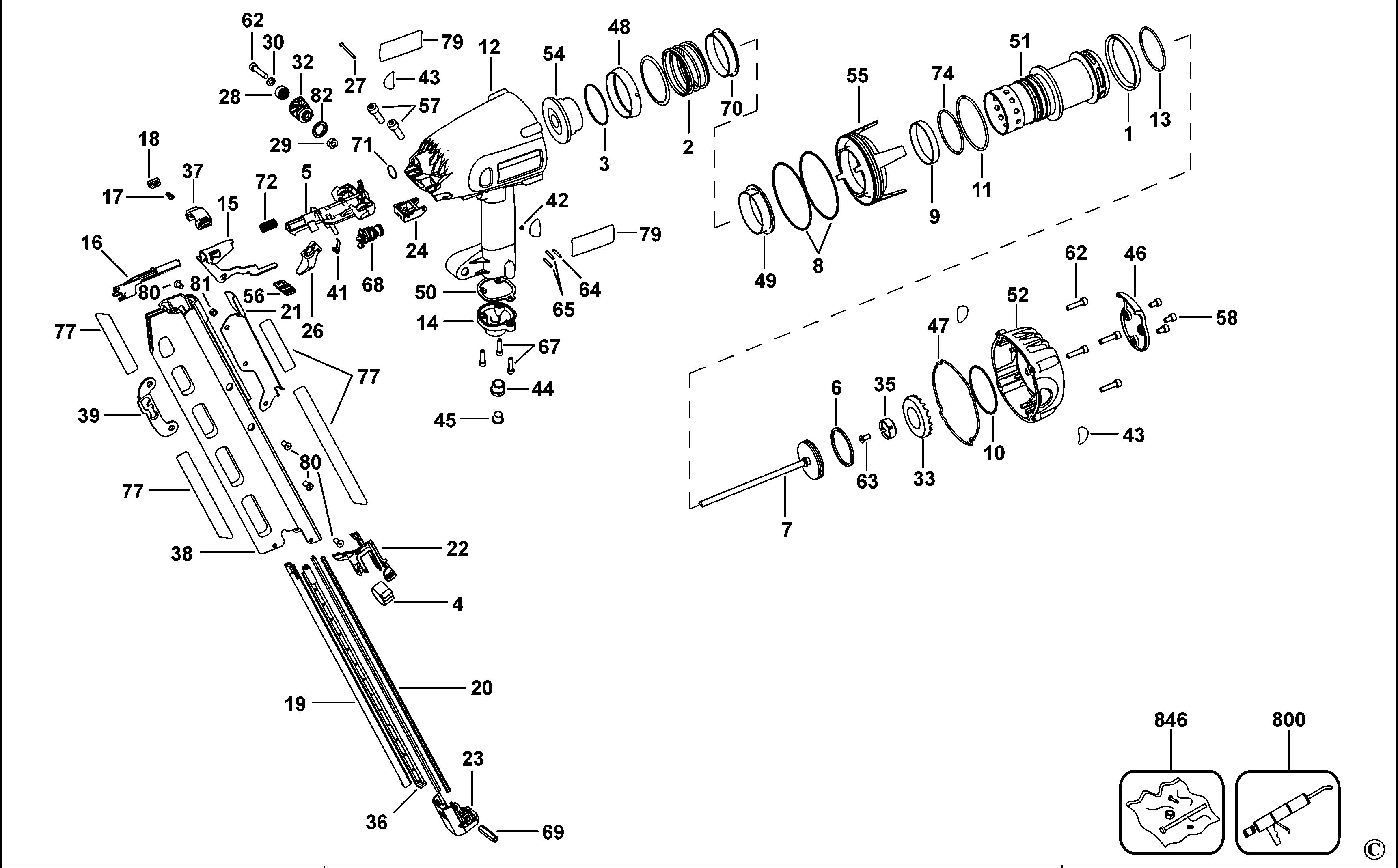 DEWALT CLIPPED HEAD FRAMING NAILER (Type 1)