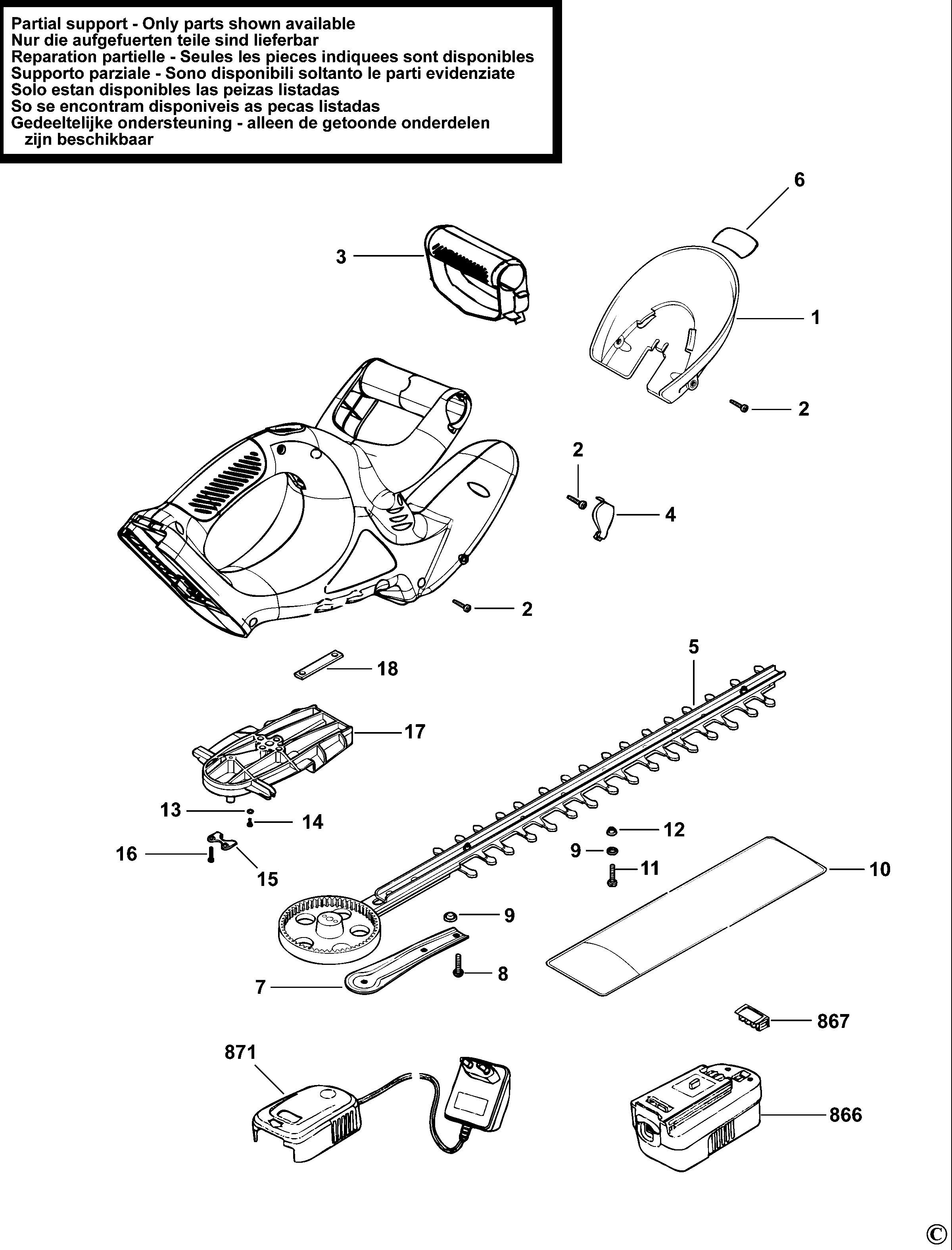 BLACK+DECKER CORDLESS HEDGETRIMMER (Type 1)