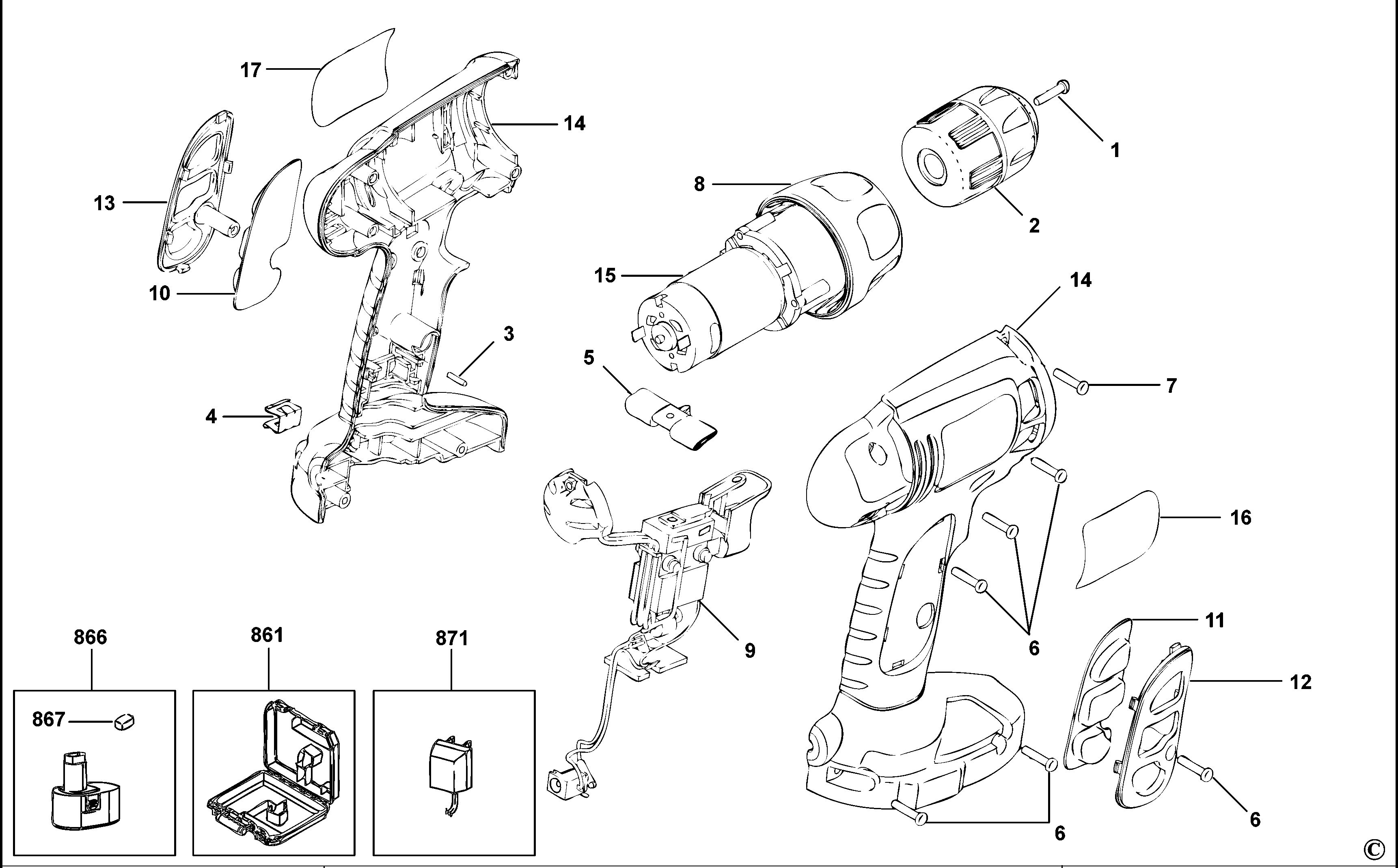 BLACK+DECKER CORDLESS DRILL (Type 1)
