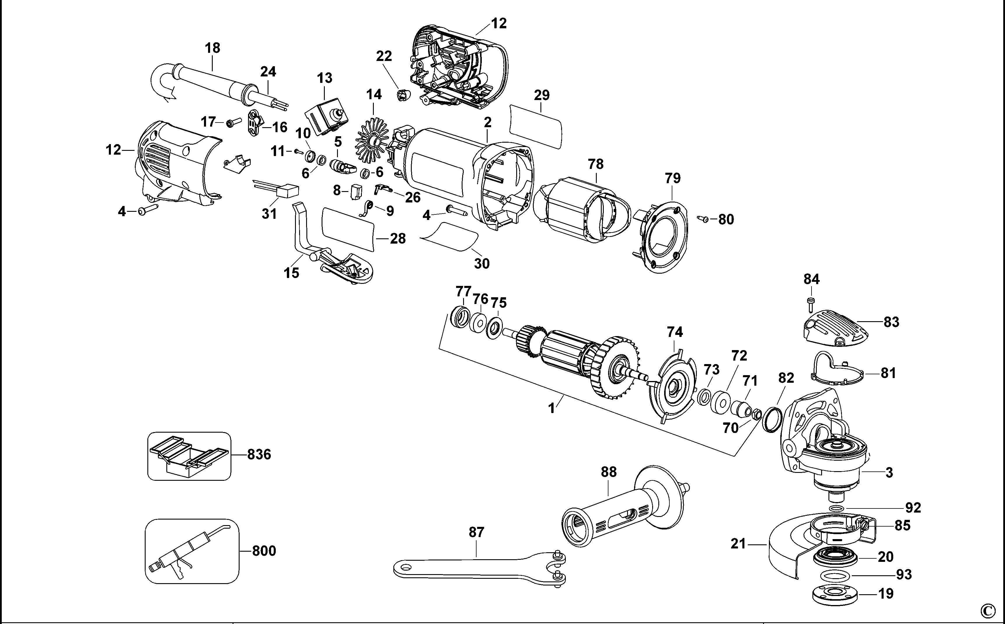 DEWALT SMALL ANGLE GRINDER (Type 1)