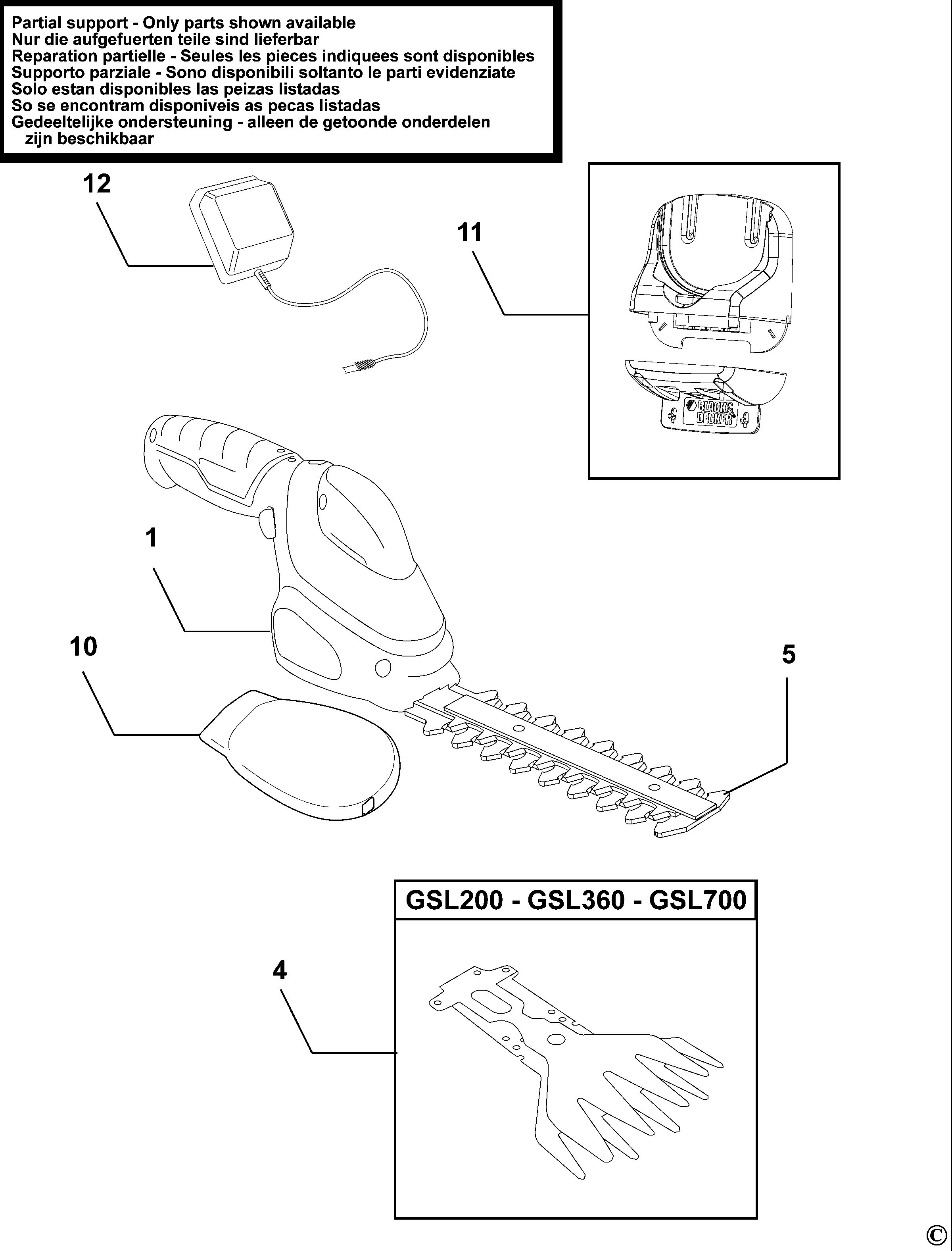 BLACK+DECKER SHRUB TRIMMER (Type 1)