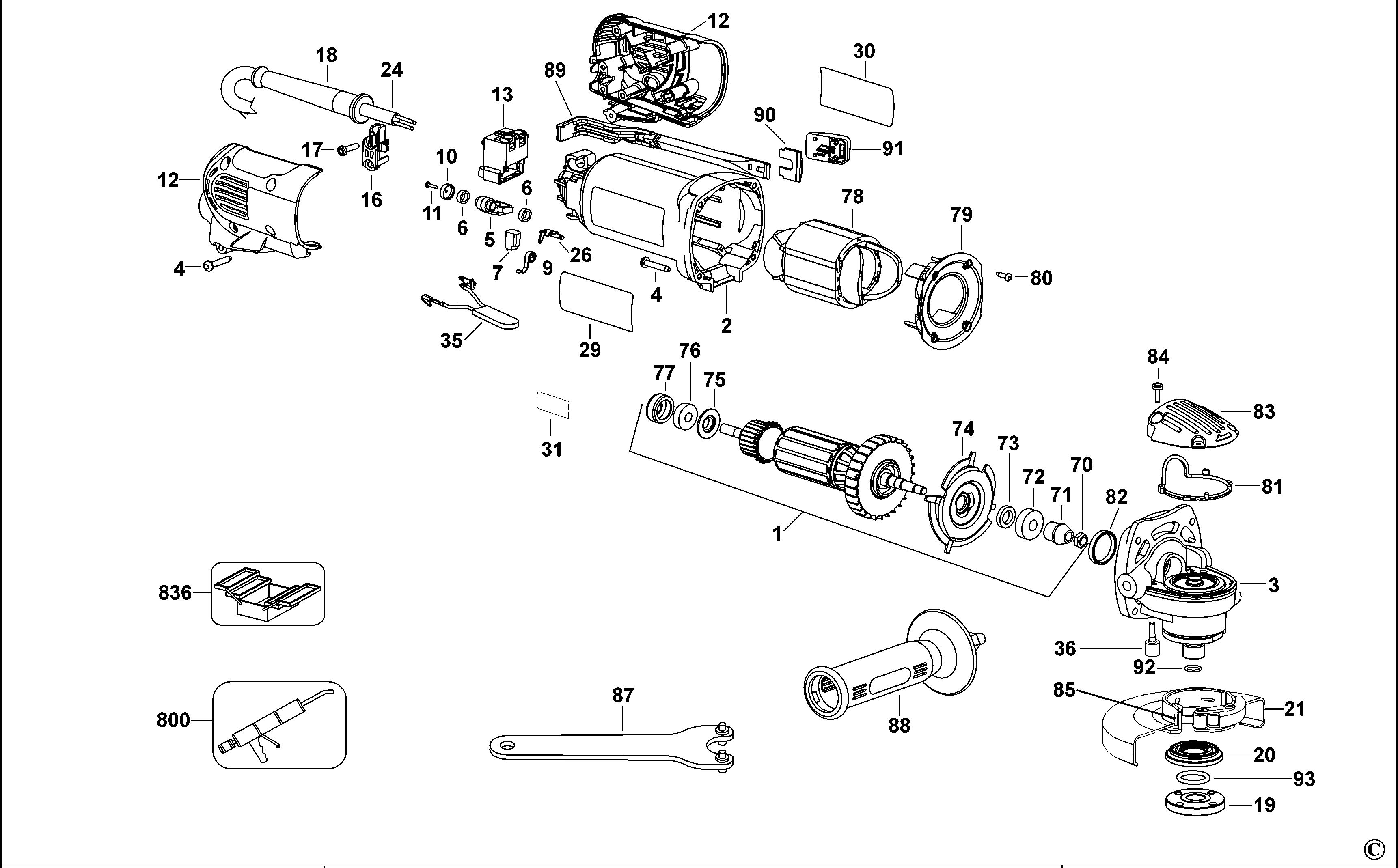 DEWALT SMALL ANGLE GRINDER (Type 3)