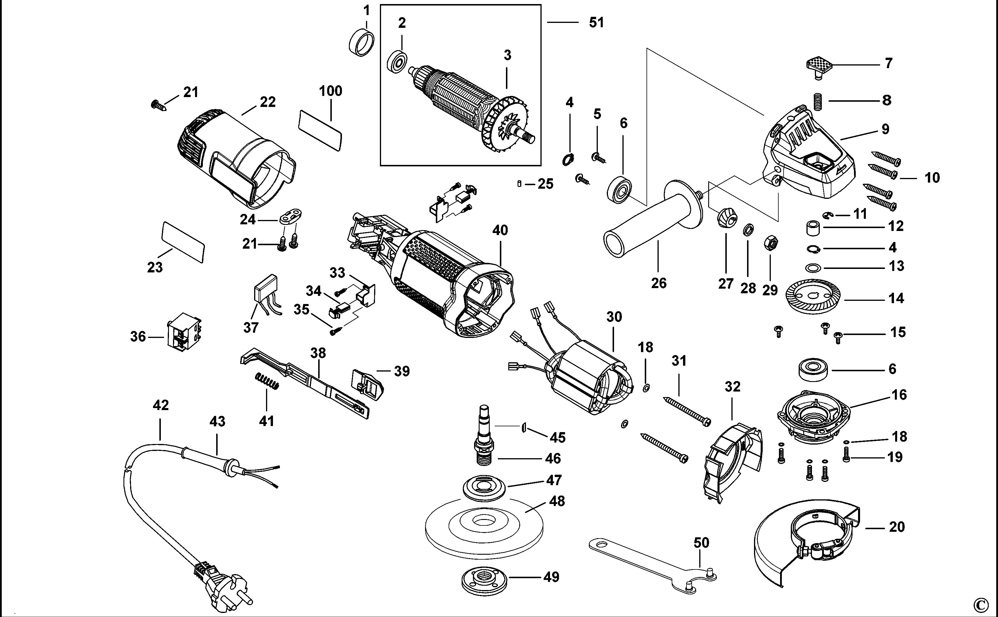 BLACK+DECKER SMALL ANGLE GRINDER (Type 1)